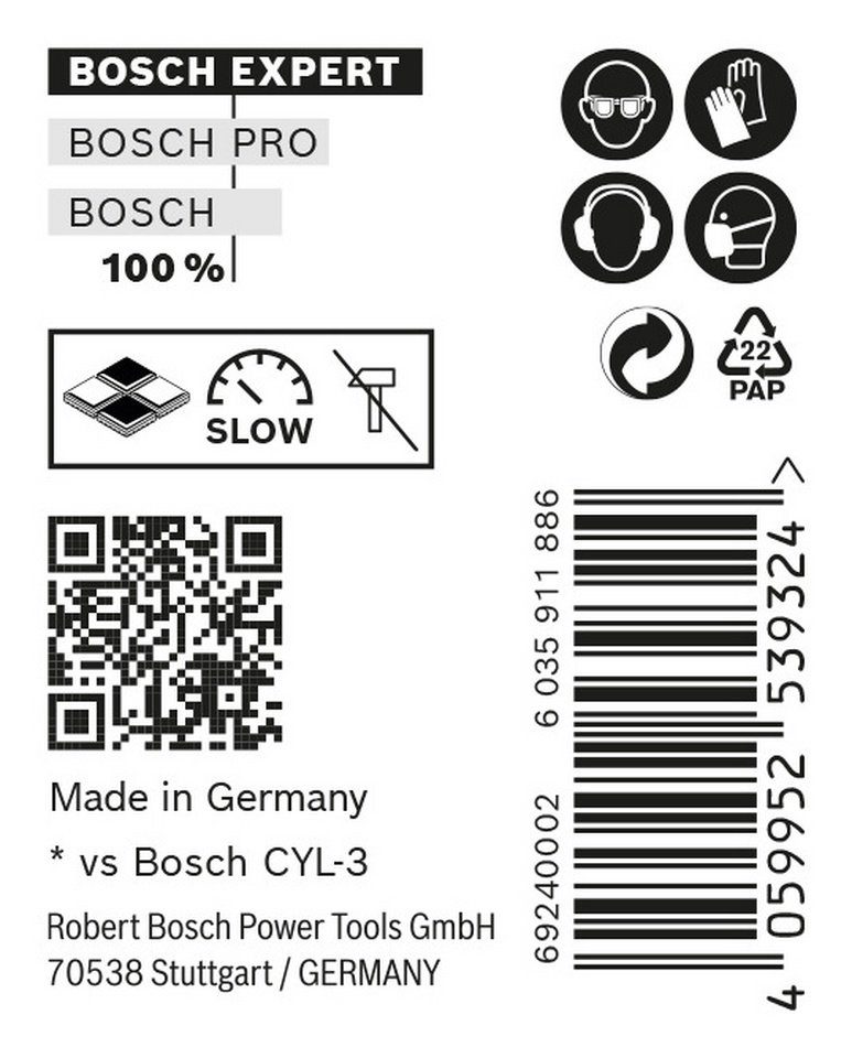 100 x Expert (10 10er-Pack x MultiConstruction, Universalbohrer CYL-9 mm Multi Stück), CYL-9 - Expert Construction - 60 BOSCH 6