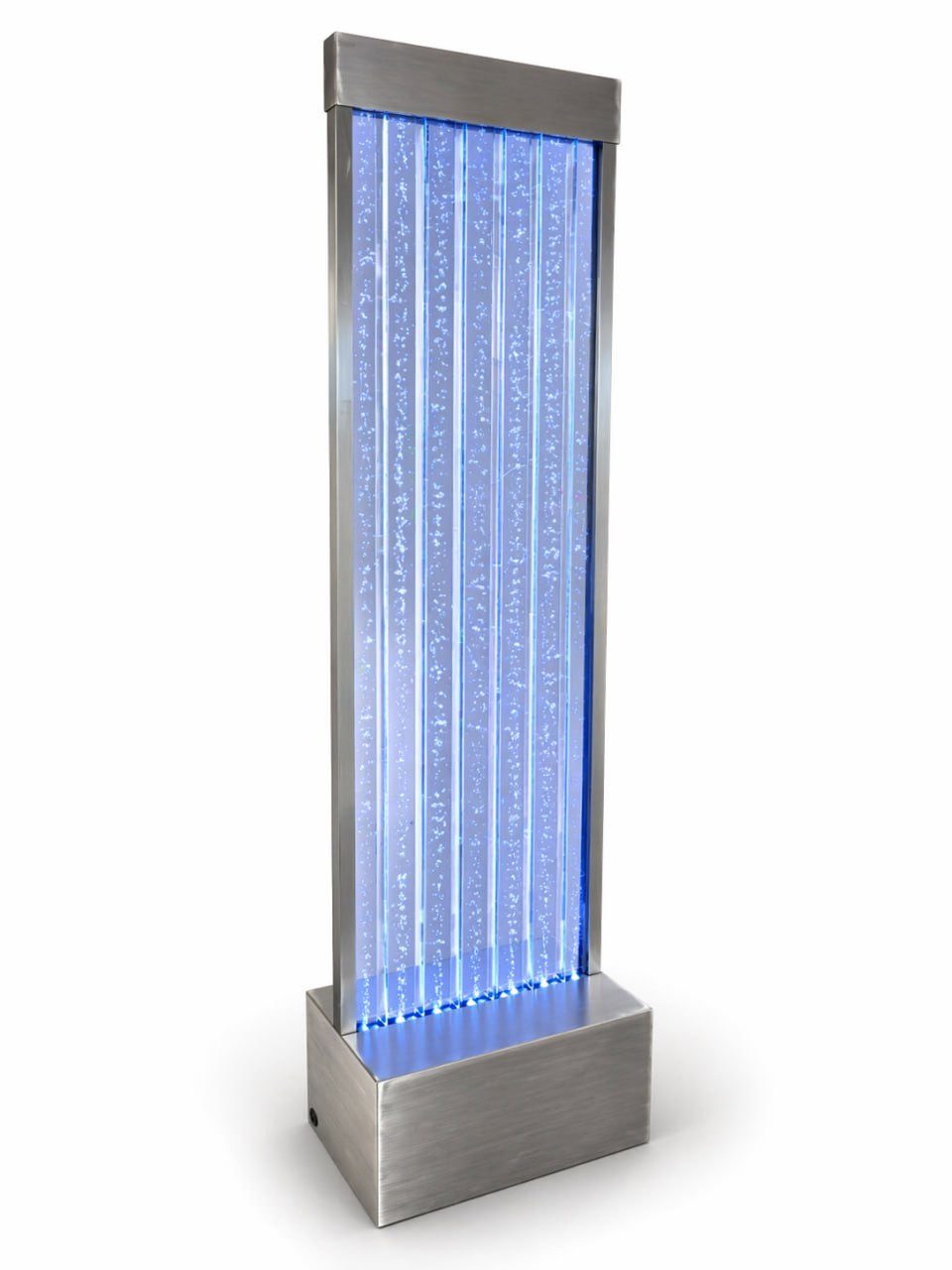 JVmoebel Zimmerbrunnen LED Wassersäule mit Luftblasen Effekt und Edelstahlrahmen Sofort, (1 tlg)