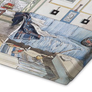 Posterlounge Leinwandbild Carl Larsson, Gemütliche Ecke, Wohnzimmer Skandinavisch Malerei
