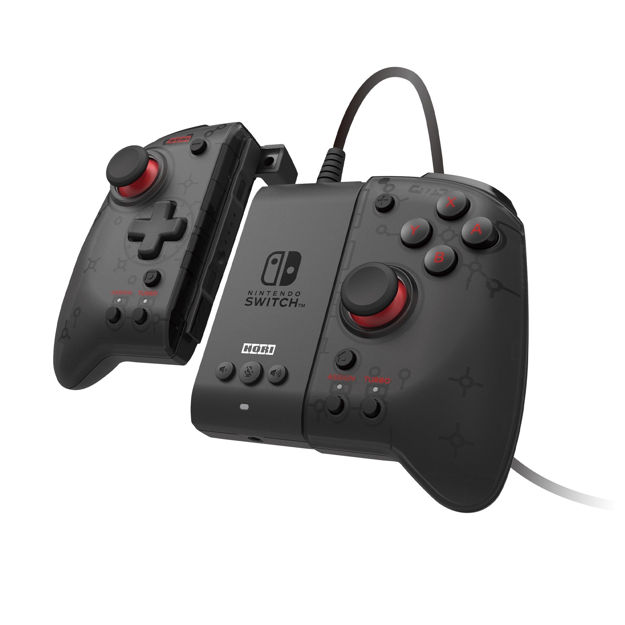 Set Pro Pad Split Switch-Controller Attachment inkl. Hori Controller