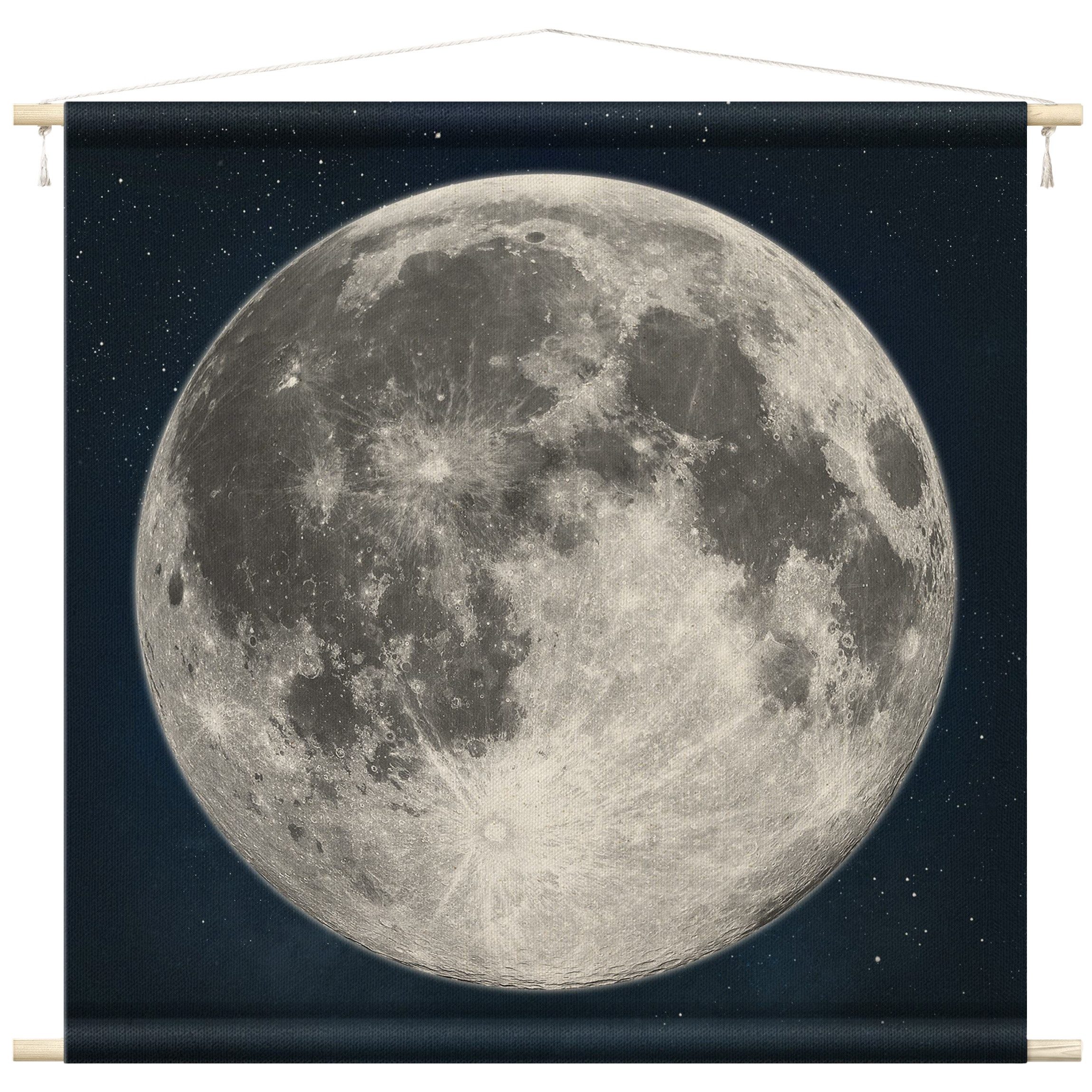 Bilderdepot24 Wandteppich modern Spirituell Sterne schwarz-weiß schwarz, quadratisch, Höhe: 2.6 mm, großes Wandbild aus Natur-Baumwolle Wandbehang Stoffbild Tuch Wollseil