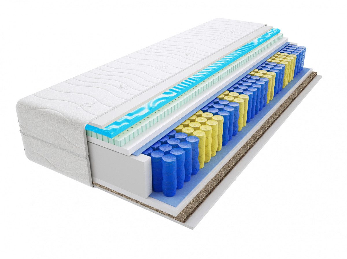 Taschenfederkernmatratze Matratzen, Taschenmatratzen Lima Gras Max Visco Molet 145x150 cm, Godre, 27 cm hoch
