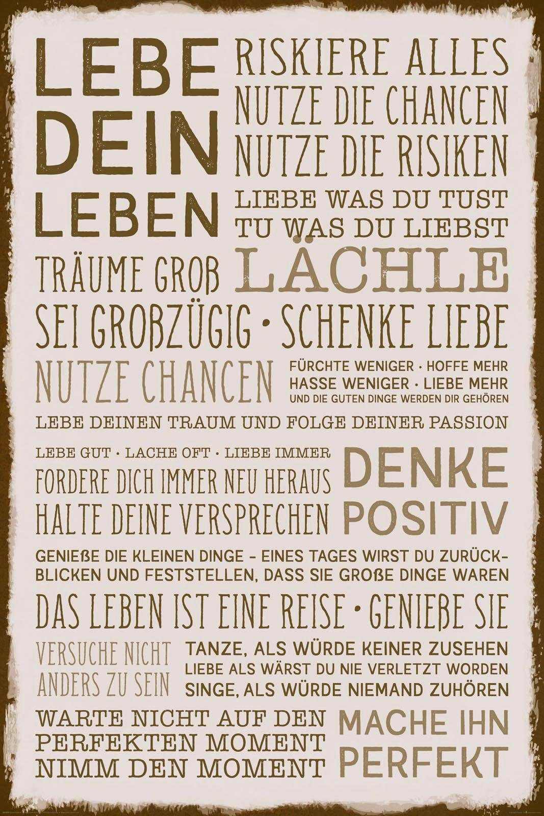 Reinders! Deco-Panel Denke positiv günstig online kaufen