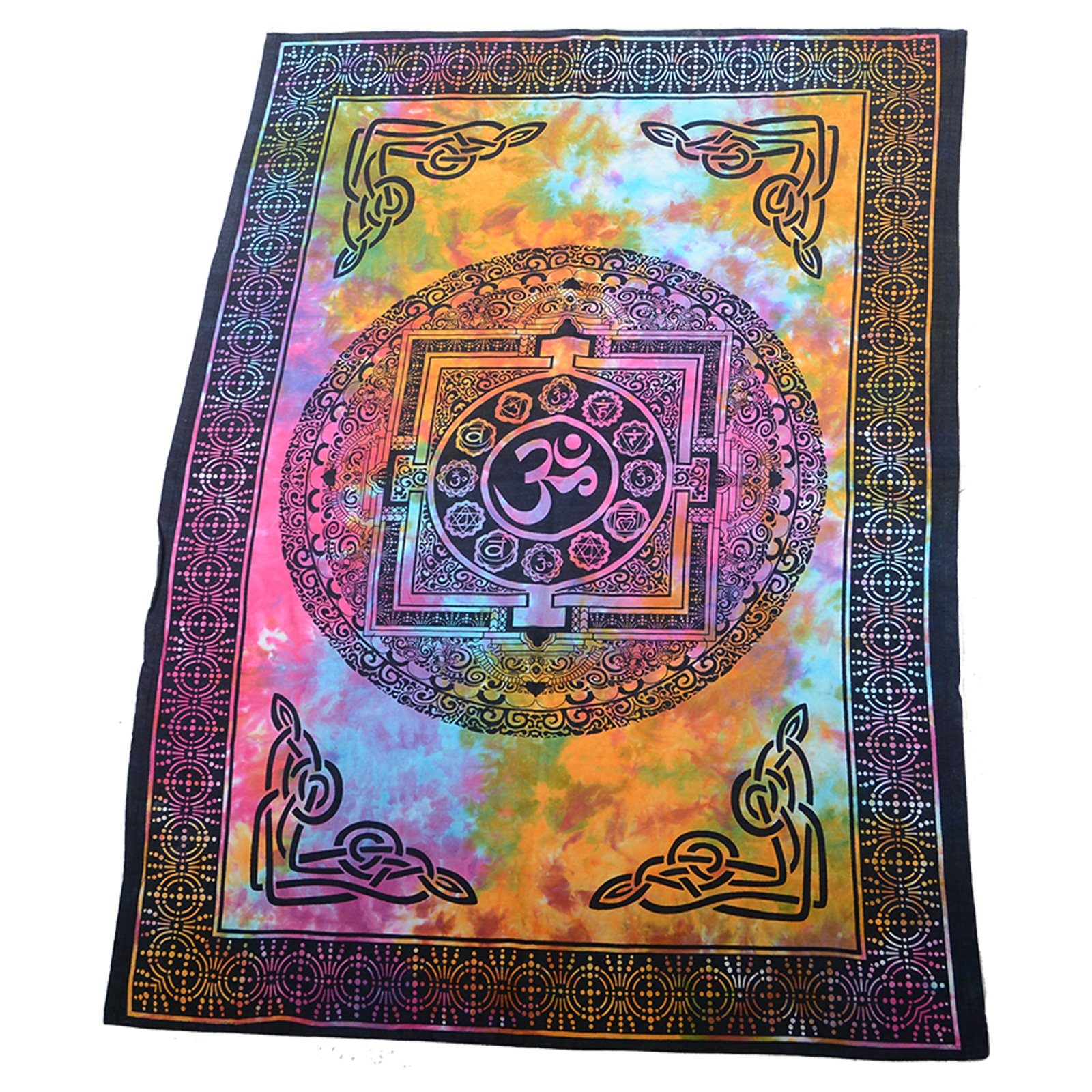 KUNST UND MAGIE Wandteppich Kunst und Magie Wandbehang Mandala - Om Yantra ca. 105 x 73 cm