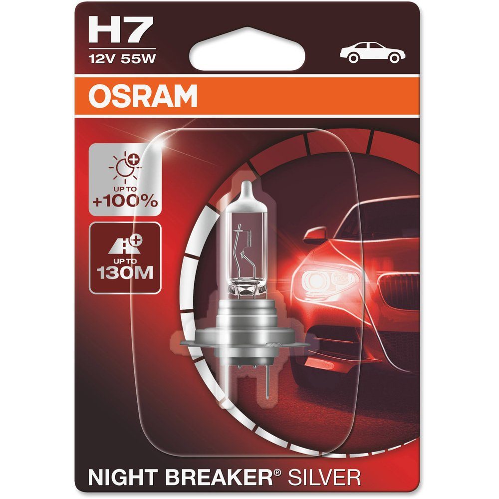 Night voelkner 64210NBS-01B selection Leuchtmittel Halogen Silver Osram H7 Auto KFZ-Ersatzleuchte Breaker®