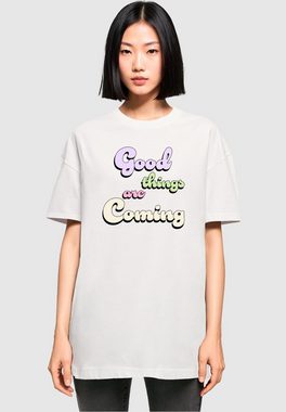 Merchcode T-Shirt Merchcode Damen Ladies Good Things Oversized Boyfriend Tee (1-tlg)