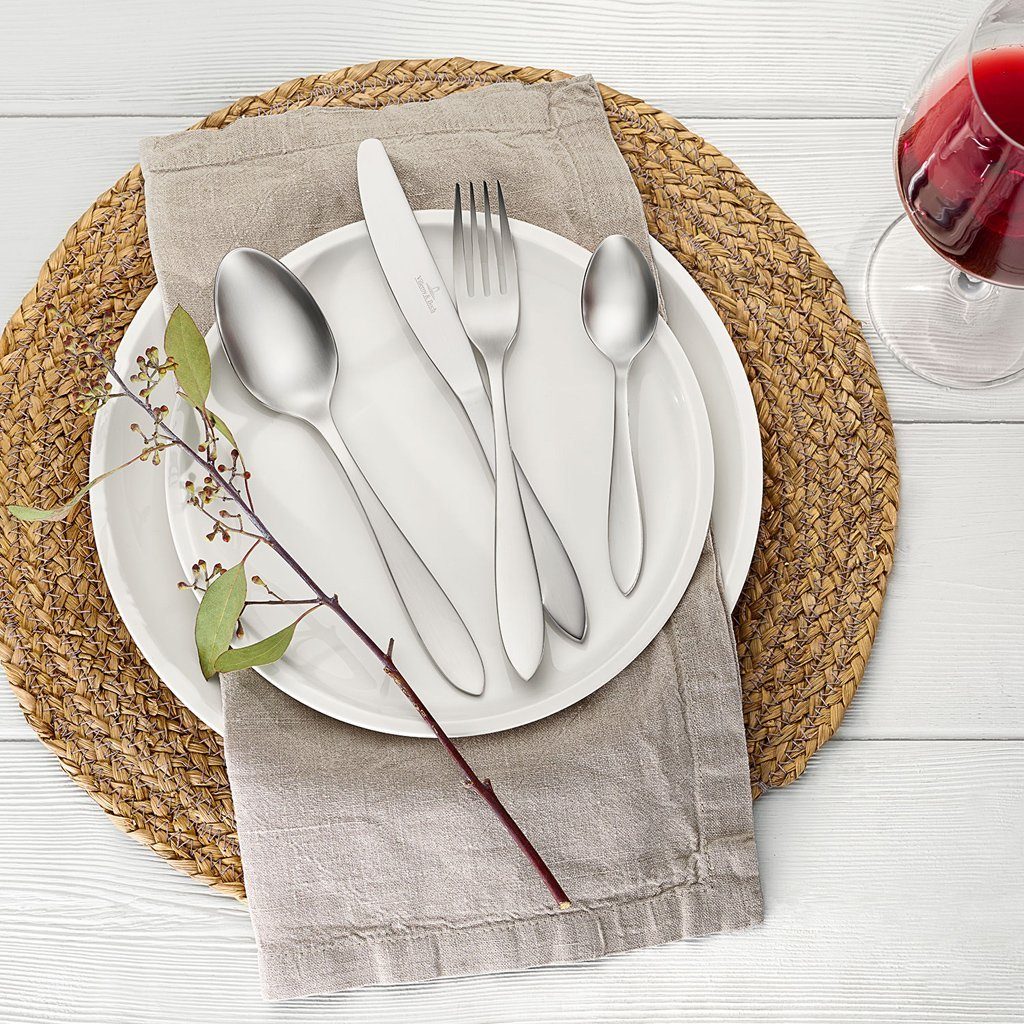 Villeroy & Boch Besteck-Set Arthur gebürstet Tafelbesteck 24-teilig (24-tlg), 6 Personen, Edelstahl