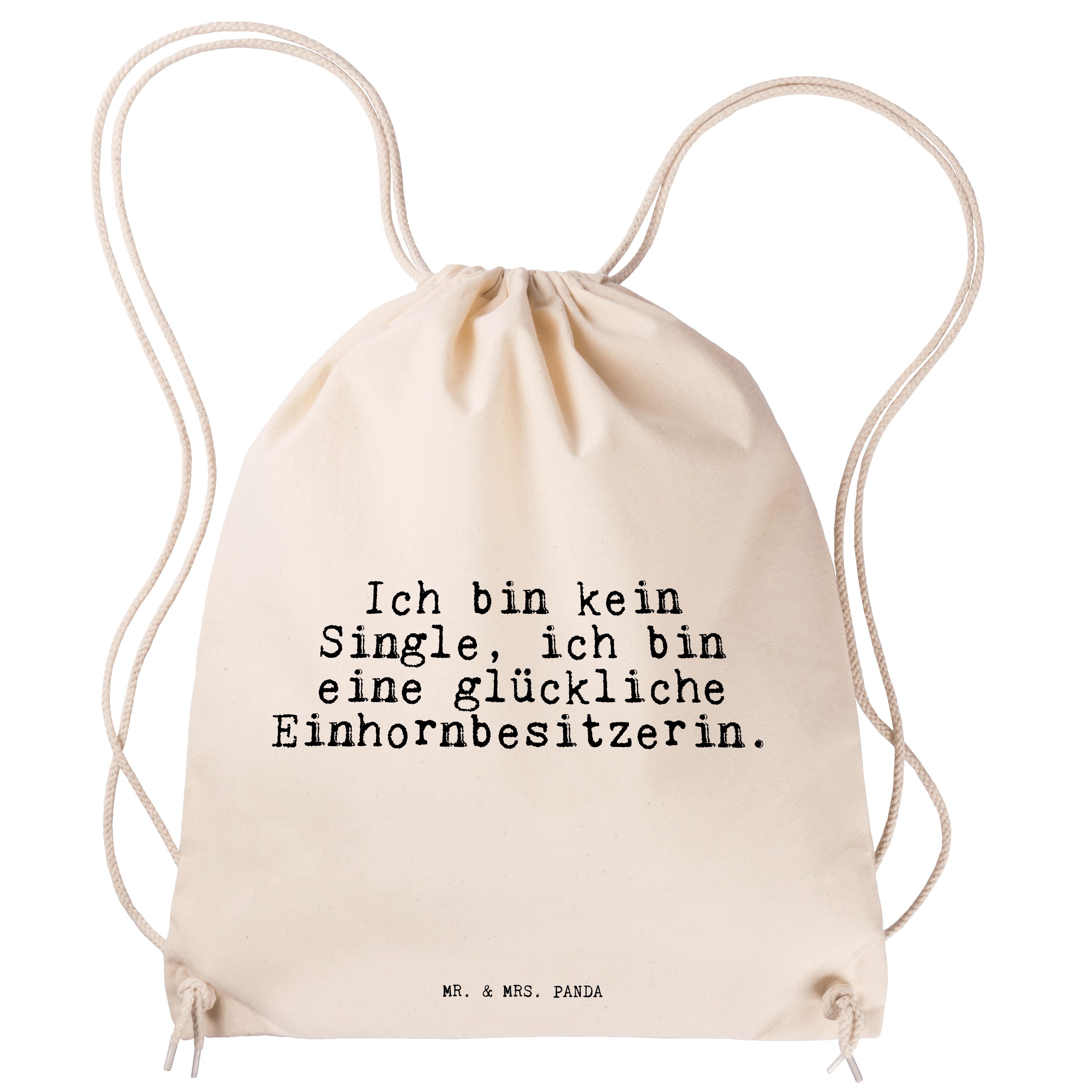 Mr. & Mrs. Panda Sporttasche »Ich bin kein Single,... Transparent