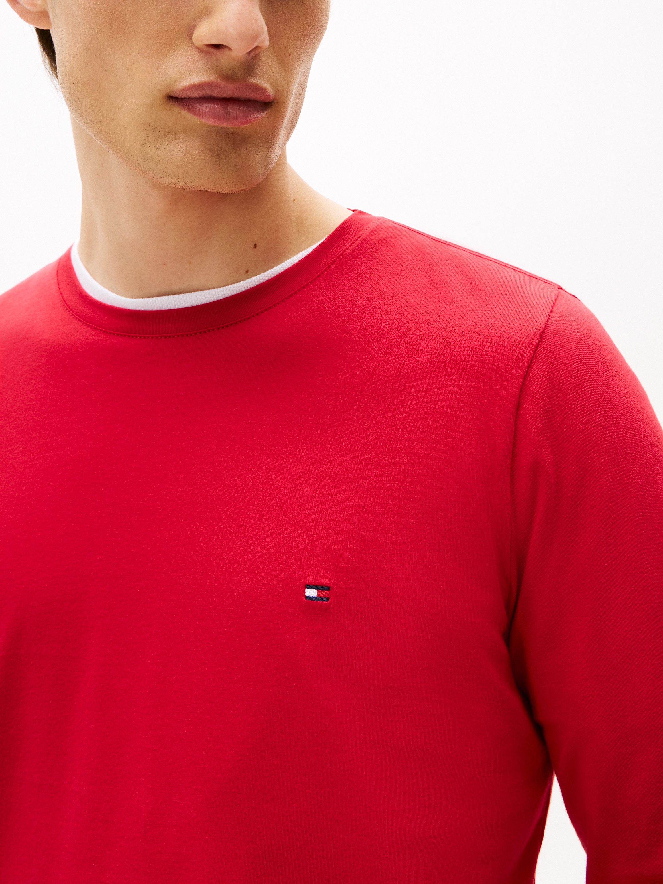 Tommy Hilfiger Langarmshirt STRETCH SLIM FIT LONG SLEEVE aus Baumwollstretch