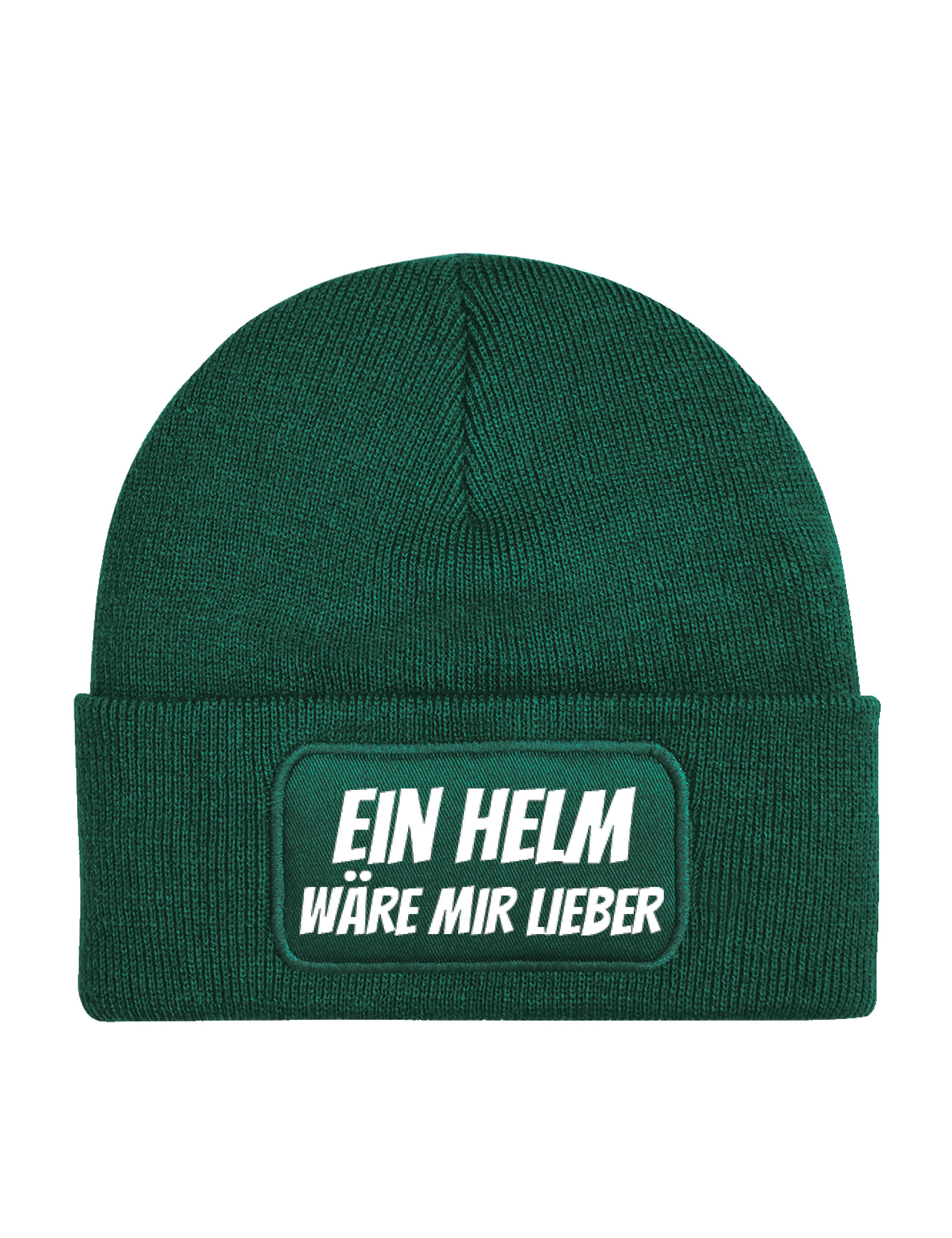 Youth Designz Beanie Ein Helm wäre mir Lieber unisex Beanie Müzte mit trendigem Motiv