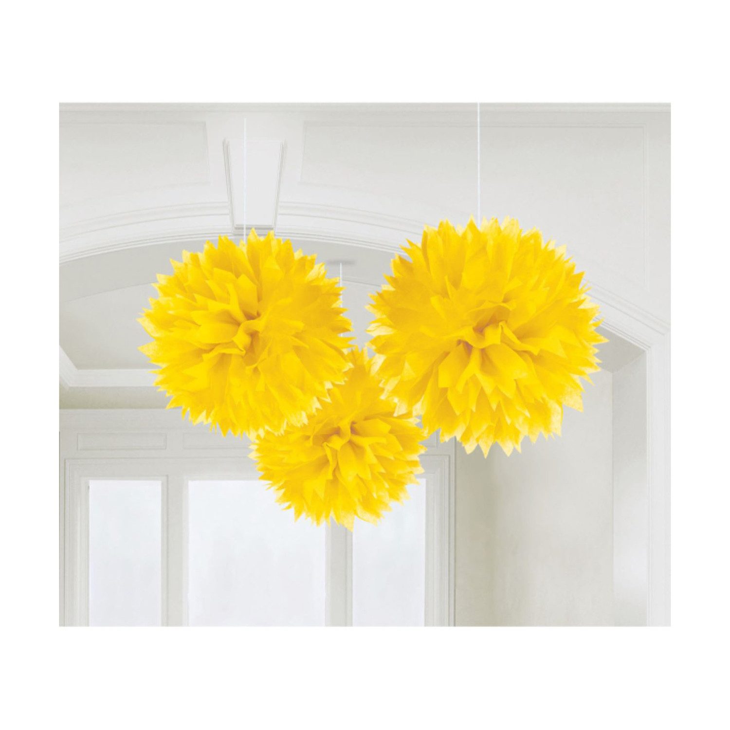 Amscan Wabenball Wabenball Fluffy 40cm/3St. Gelb