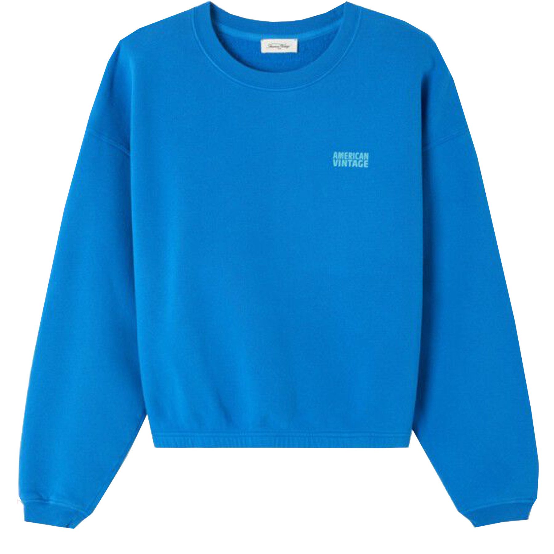 American Vintage Sweater Sweatshirt IZUBIRD aus Baumwolle in Blau günstig online kaufen