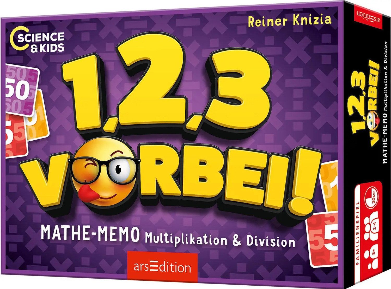 Ars Edition Spiel Science & Kids - 1, 2, 3 ... vorbei! Mathe-Memo Multiplikation &...