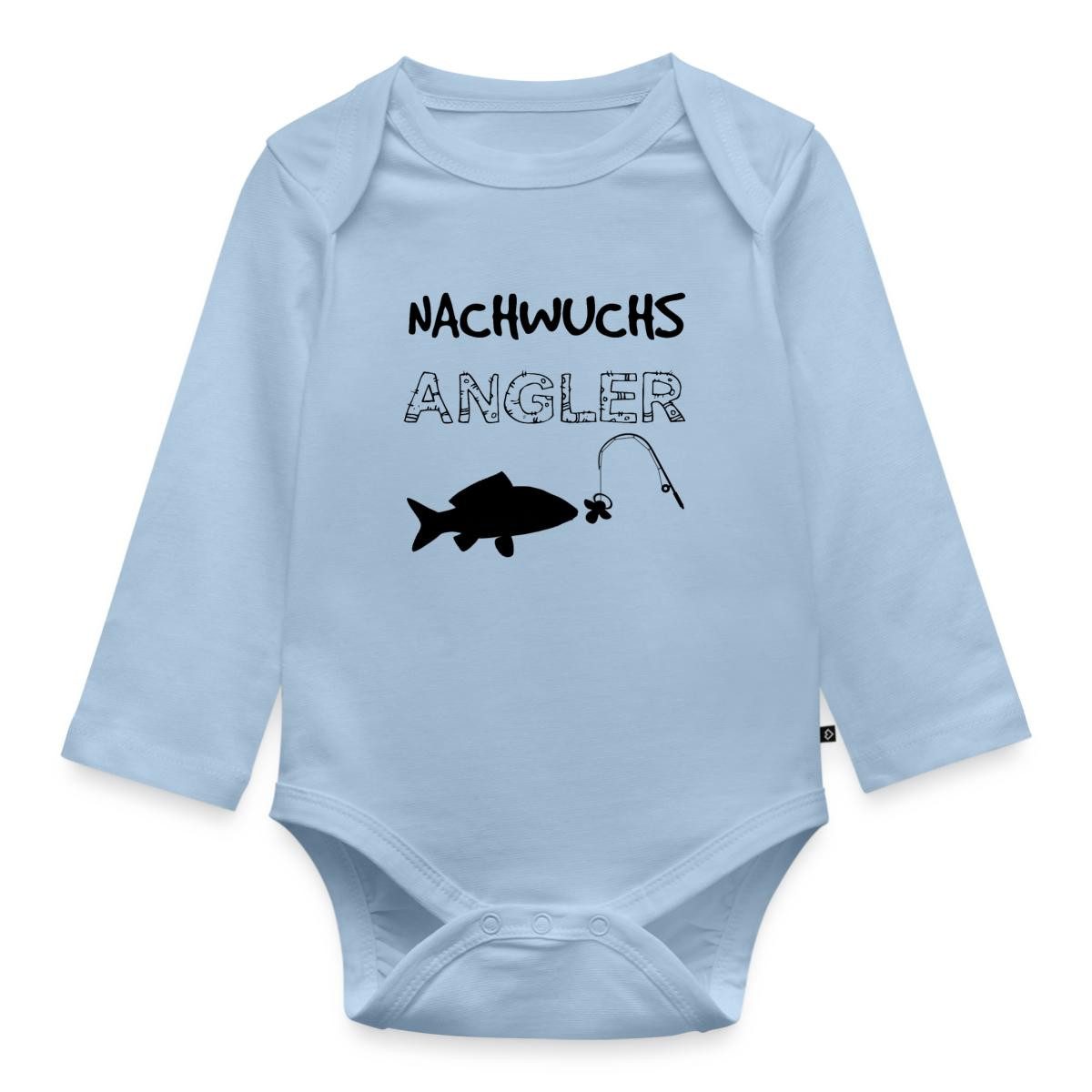 Spreadshirt Langarmbody Nachwuchs Angler Angel Geschenk Zur Geburt Tages Baby Body Langarm (1-tlg)