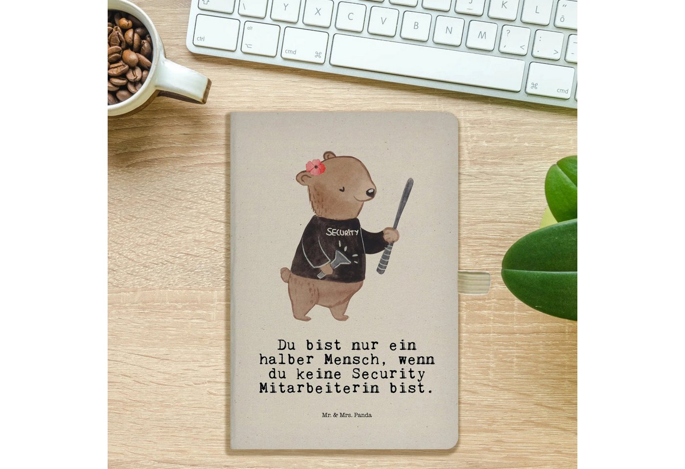 Thumbnail - Mr. & Mrs. Panda Notizbuch Security Mitarbeiterin Herz - Transparent - Geschenk, A5 Notizbuch Li Mr. & Mrs. Panda, Kreat...