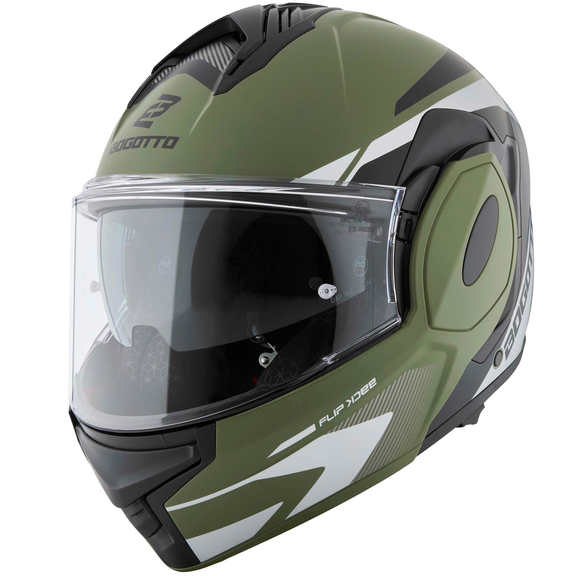 Bogotto Motorradhelm FS-X600 Atyr Limited Edition Klapphelm, vorbereitet für Kommunikationssystem,geeignet für Brillenträger,v