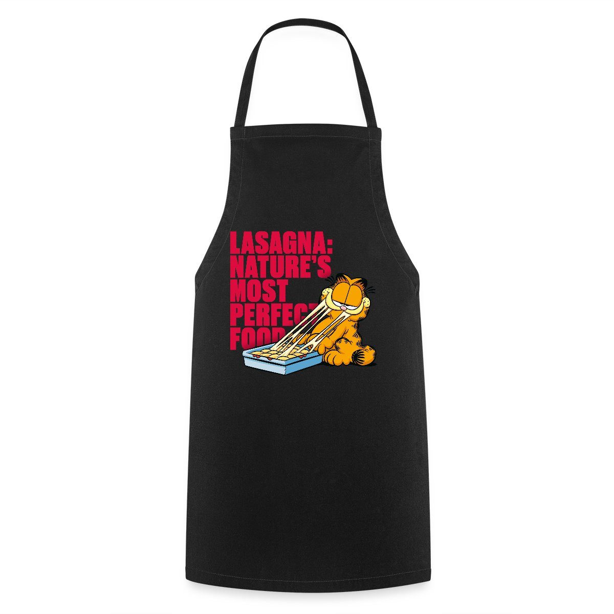 Spreadshirt Kochschürze Garfield Lasagne Das Perfekte Essen Kochschürze, (1-tlg)