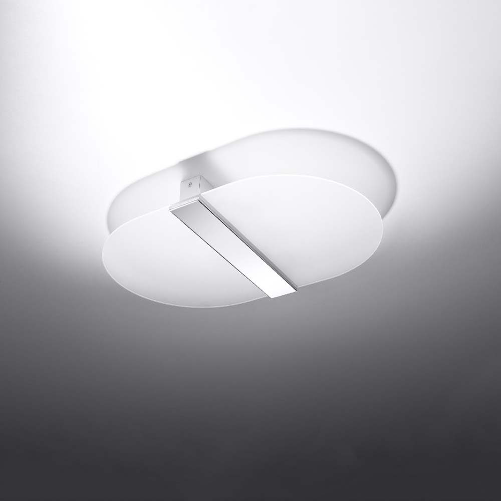 etc-shop Deckenstrahler, Leuchtmittel nicht inklusive, Weiß Stahl Wohnzimmerleuchte Glas Schlafzimmerleuchte Deckenlampe