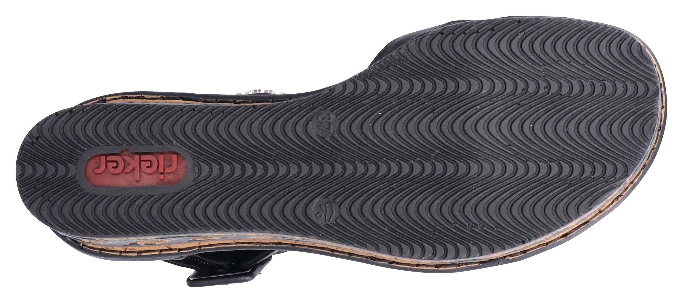 Rieker Sandalette mit Laufsohle Kork-Optik in trendiger