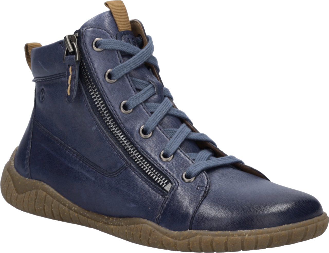 Josef Seibel Wynona 15 Barfußschuh Schnürboots mit zwei Reißverschlüssen, Weite G (weit)