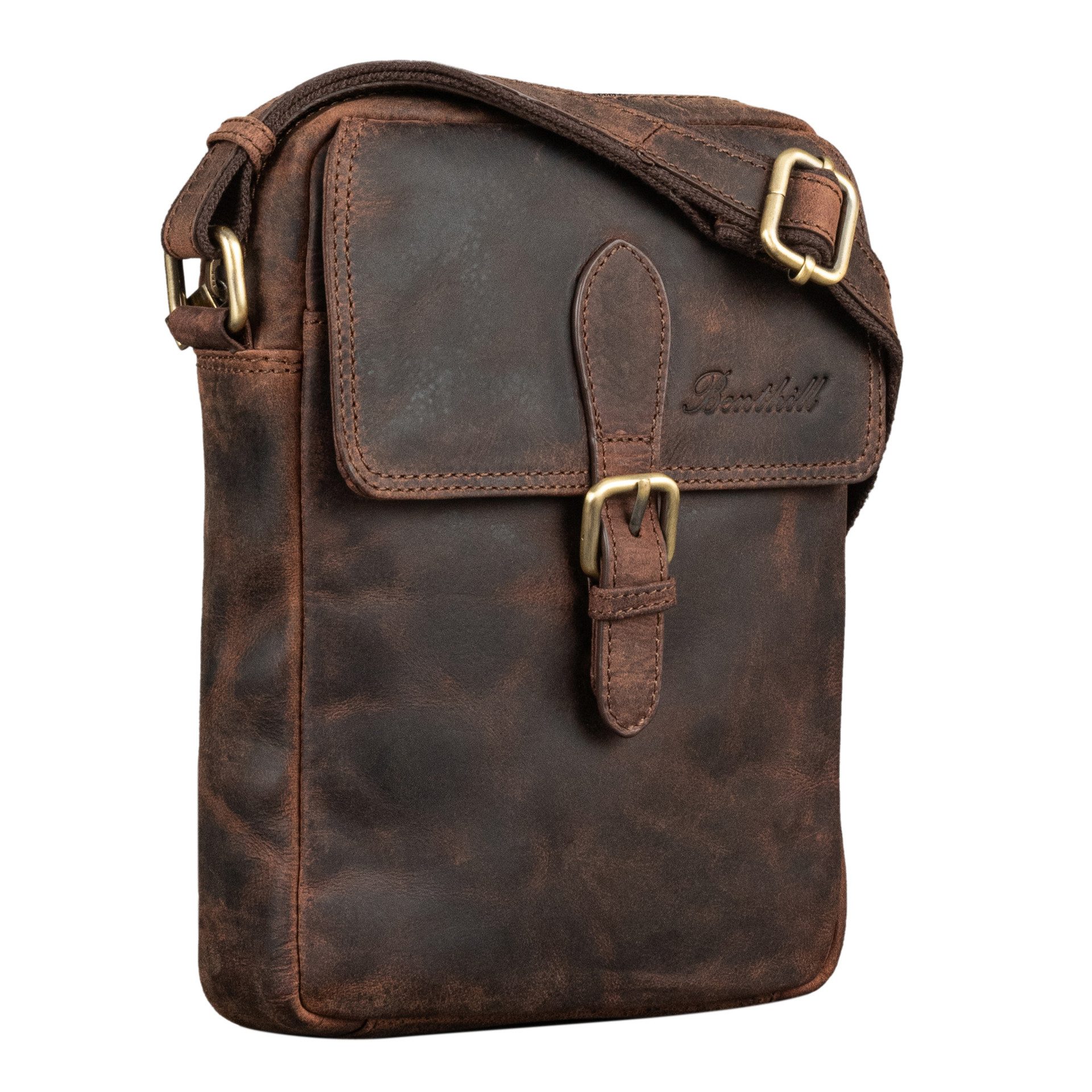 Benthill Messenger Bag Herren Umhängetasche Echt Leder Wandertasche Messeng günstig online kaufen