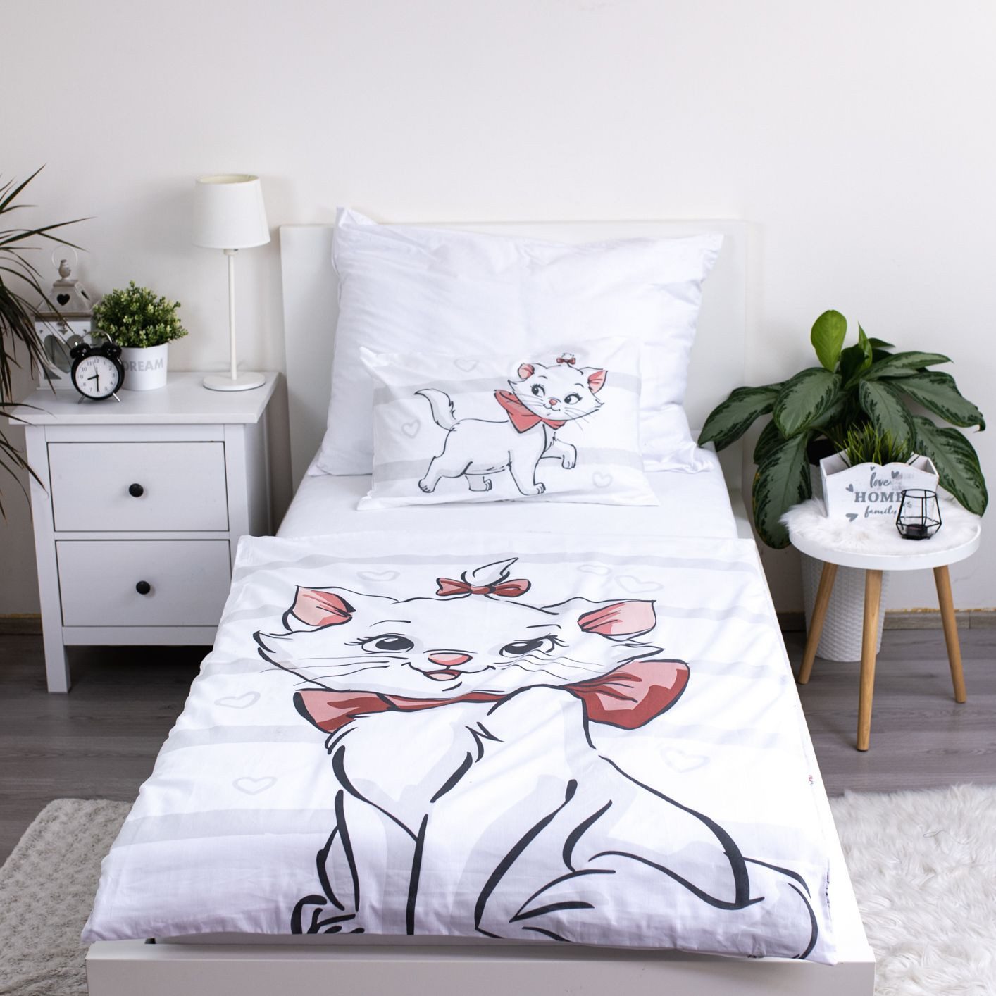 Disney Babybettwäsche Aristocats Marie, Baumwolle, 2 teilig, Kinder Wendebe günstig online kaufen