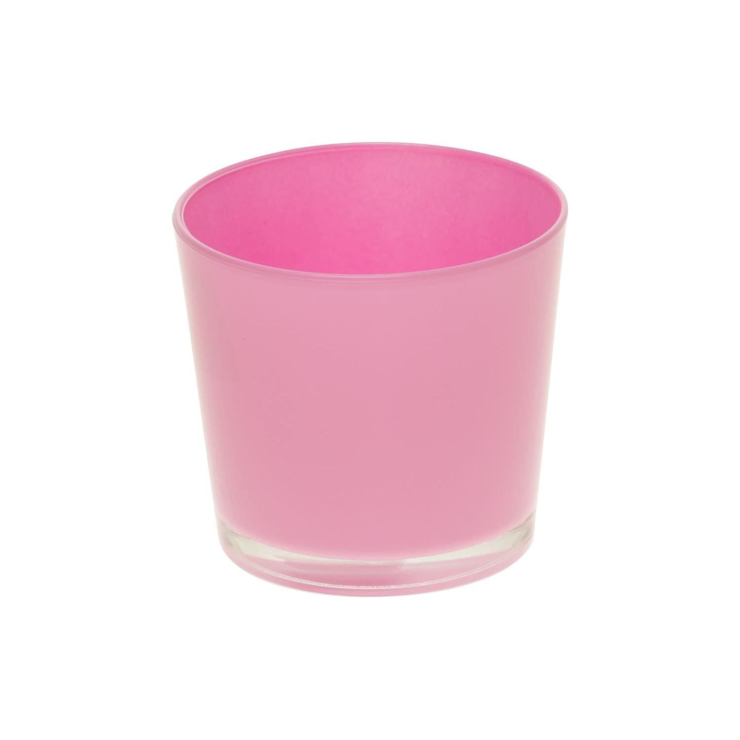 INNA-Glas Blumentopf Glasübertopf Alena, Erika, 12,5 cm, Ø 13,3 cm