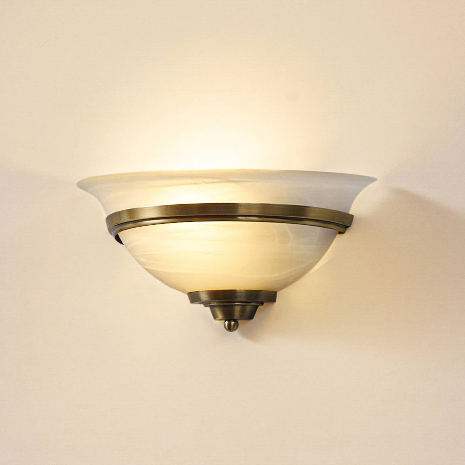 Lindby Wandleuchte Irimia, Glas Bronze IP20, 1 x 15 W LED