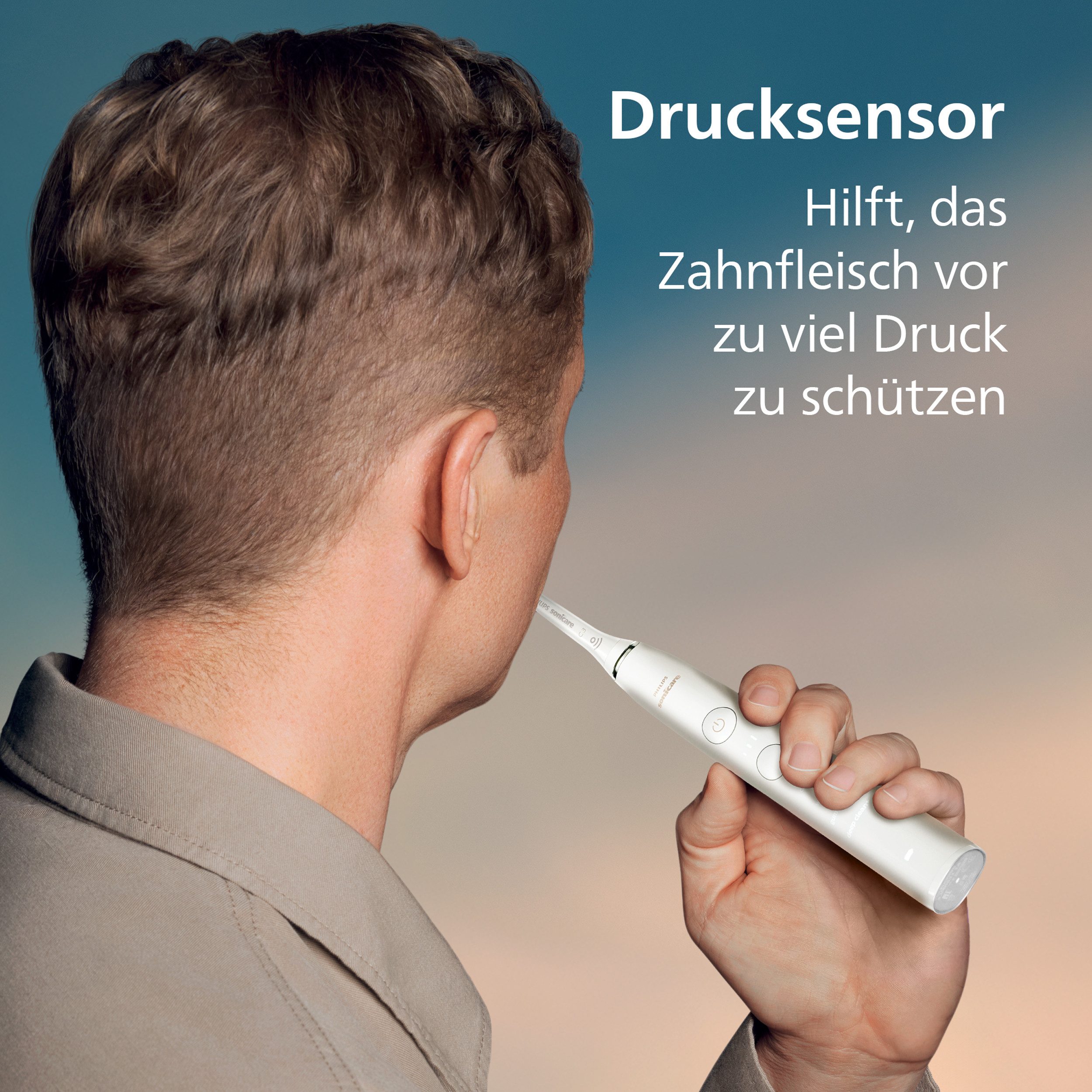 Philips Sonicare Elektrische Zahnbürste DiamondClean 9000 HX9911, Aufsteckbürsten: 1 St., mit Schalltechnologie, Ladeglass, USB-Reiseetui – Bild 5 von 5