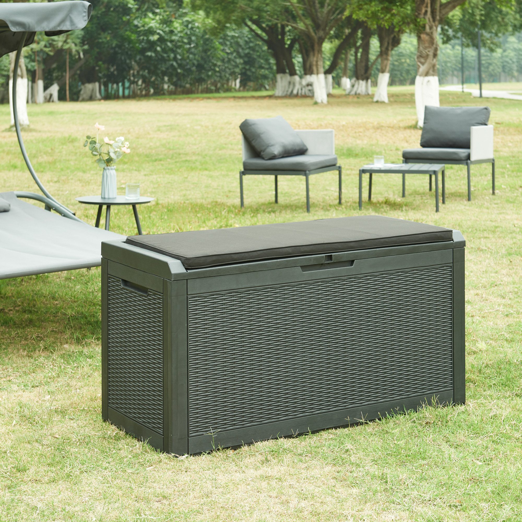casa.pro Auflagenbox, »Atella« Kissenbox mit Deckel günstig online kaufen
