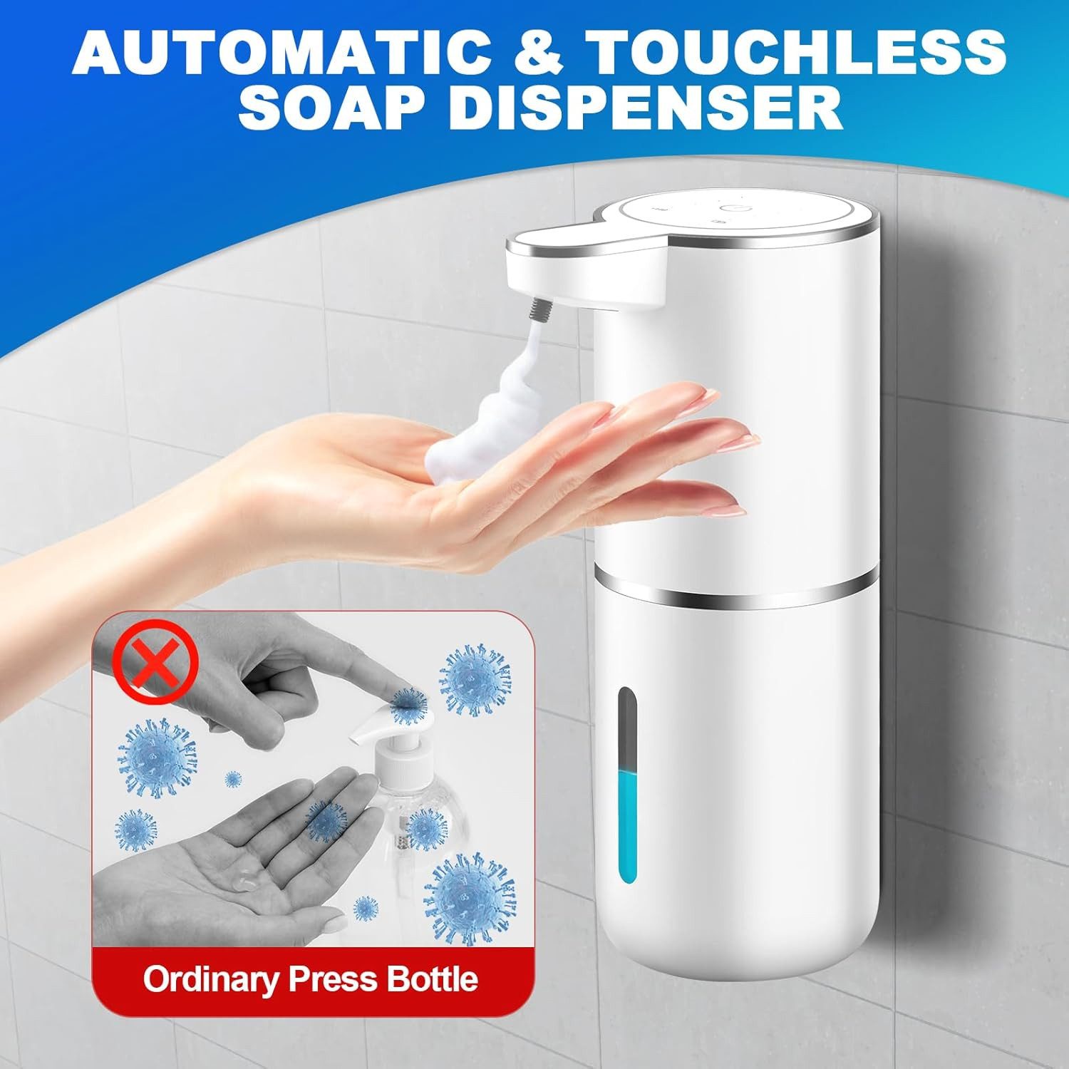 LA CUTE Seifenspender Seifenspender automatisch 380ml Schaum Sensor Wandmon günstig online kaufen