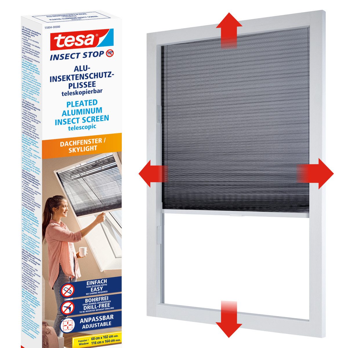 tesa Insektenschutz-Fensterrahmen Insect Stop Alu-Insektenschutzrollo teles günstig online kaufen