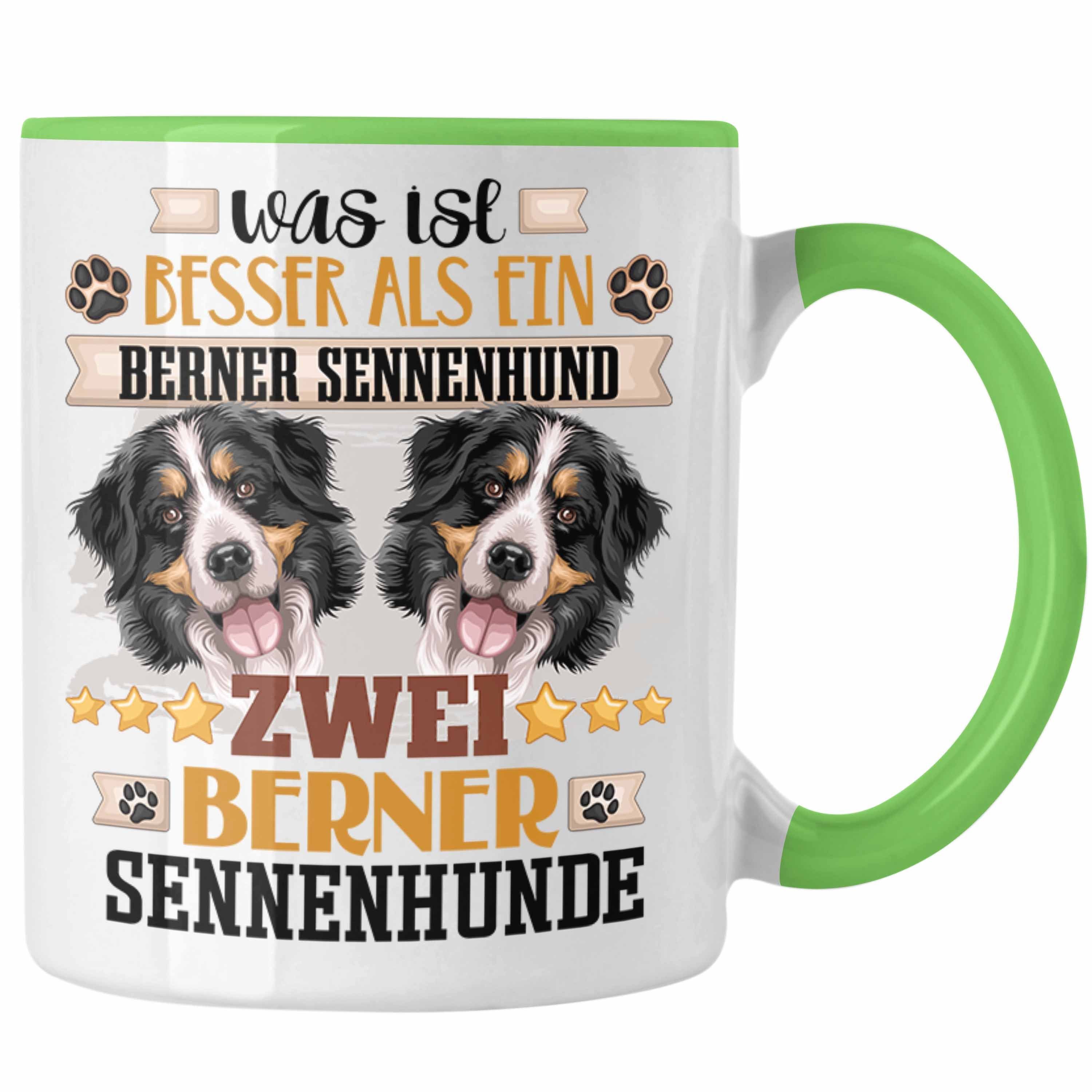Trendation Tasse Berner Sennenhund Besitzer Tasse Geschenk Lustiger Spruch Geschenkidee Grün