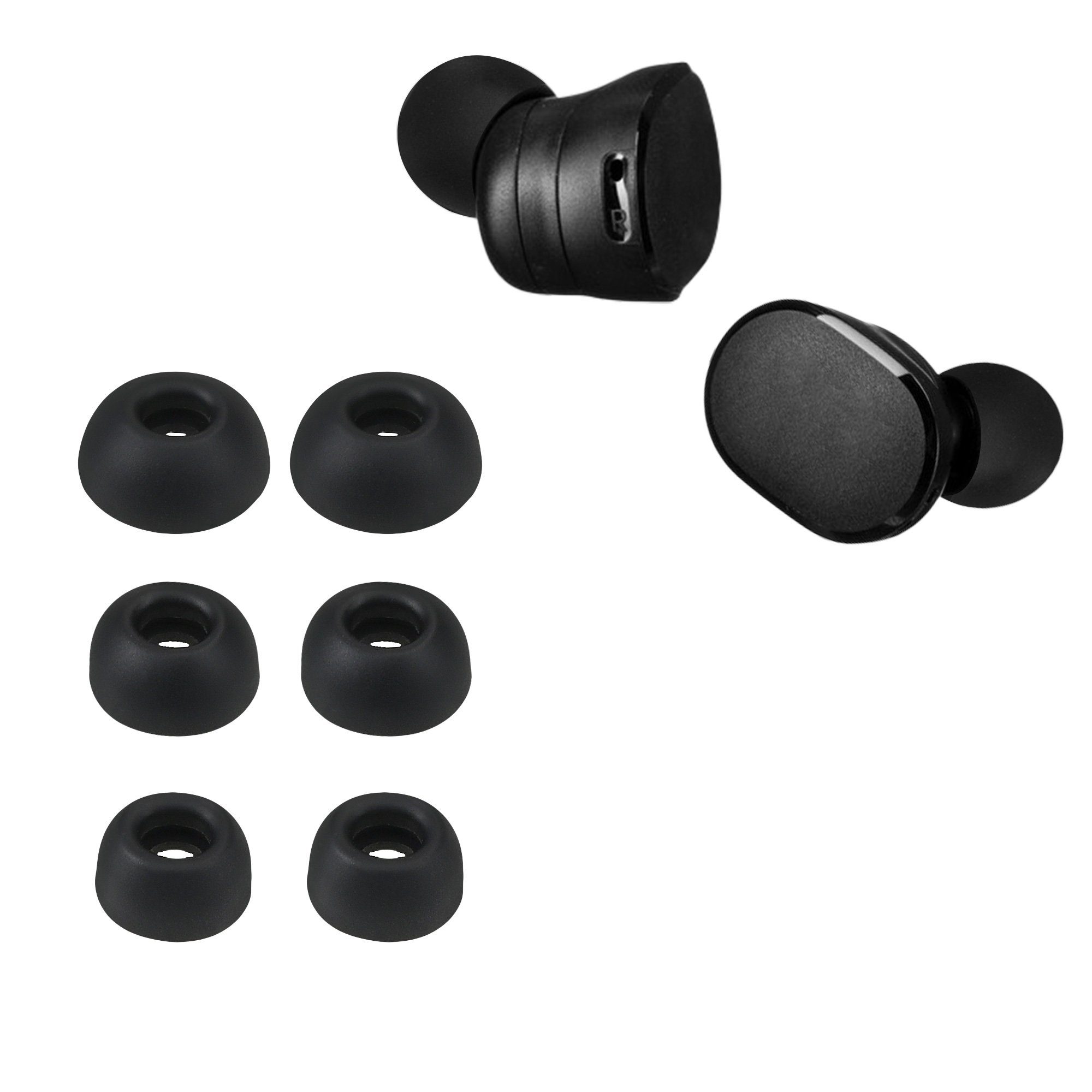 6x 130 Ohrpolster In-Ear - (3 Kopfhörer) Ohrstöpsel NC Tune kwmobile für Größen Silikon TWS Polster JBL