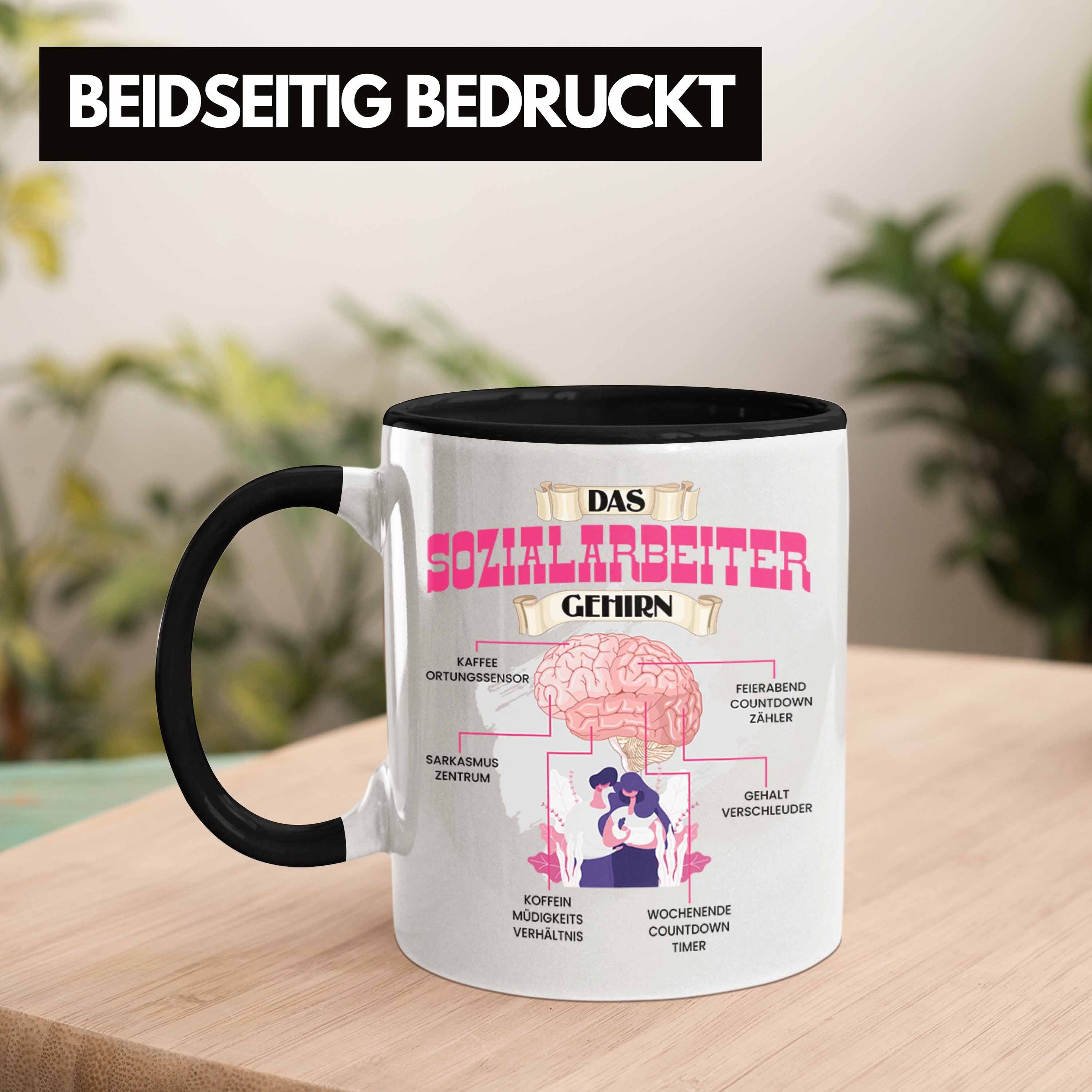 Trendation Tasse Trendation - Sozialarbeiter für Tasse Soziale Lustiges Schwarz Geschenk Arbeit