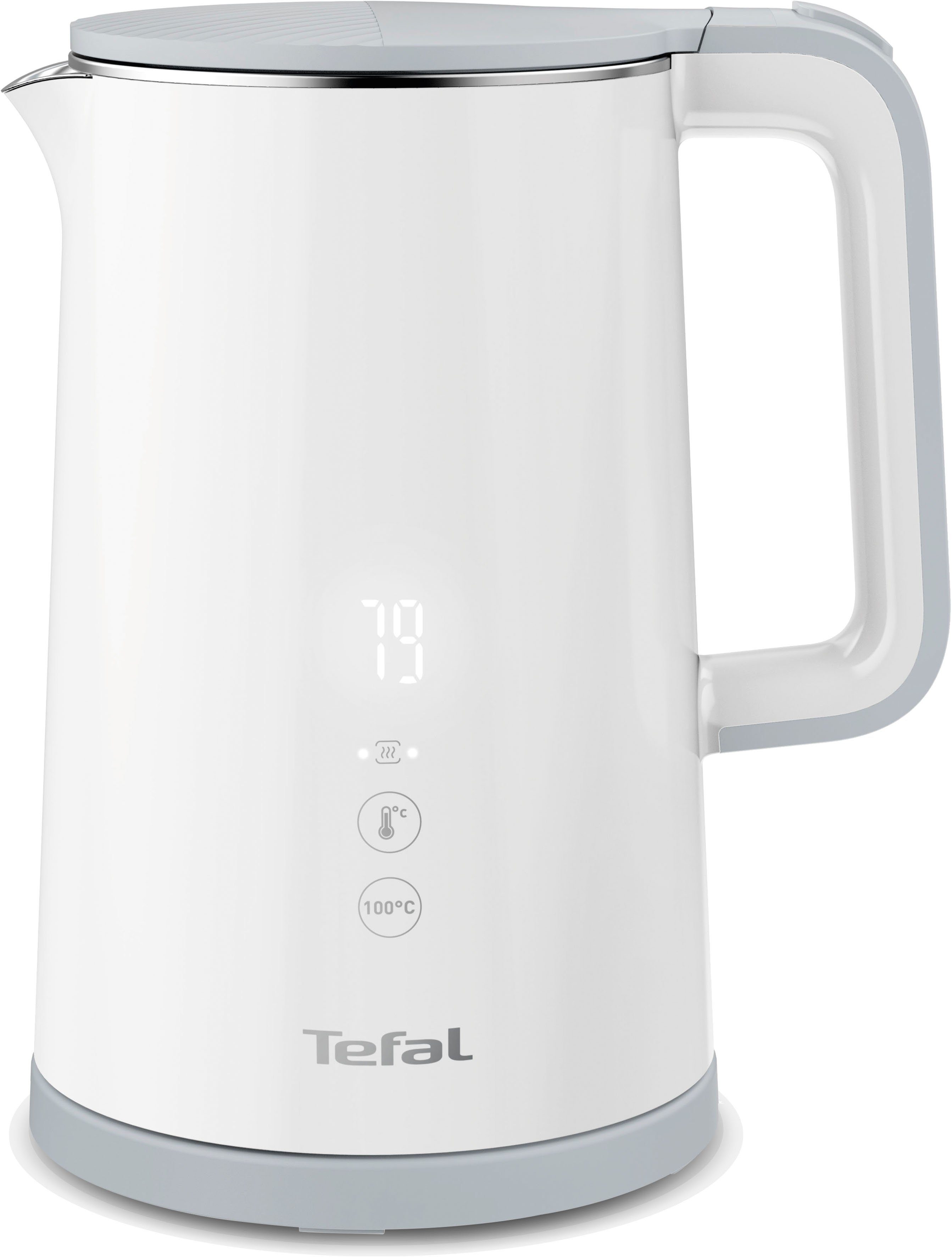 Tefal Wasserkocher KO6931, 1,5 l, 1800 W, 5 Temperaturstufen; Warmhaltefunktion; 360° drehbar; Live-Temperatur