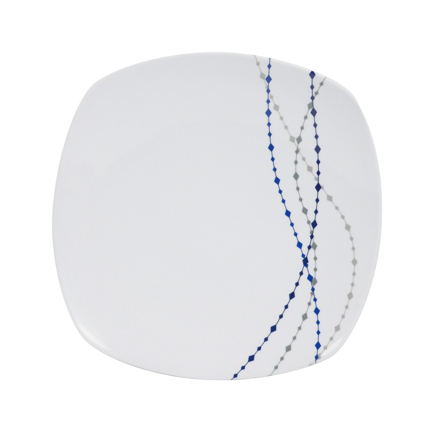 HEKERS Geschirr-Set 100% Melamin Geschirr (4-24 teilig) Line elfen/blau (eckig) (8-tlg) – Bild 3 von 5