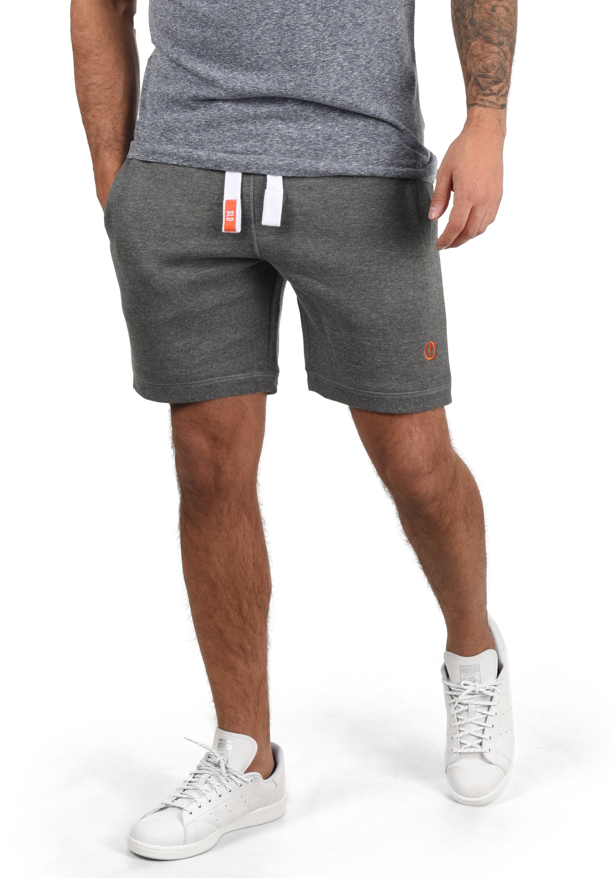 Solid Sweatshorts SDBennShorts breiten Kontrastkordeln Melange (8236) kurze Grey mit Hose