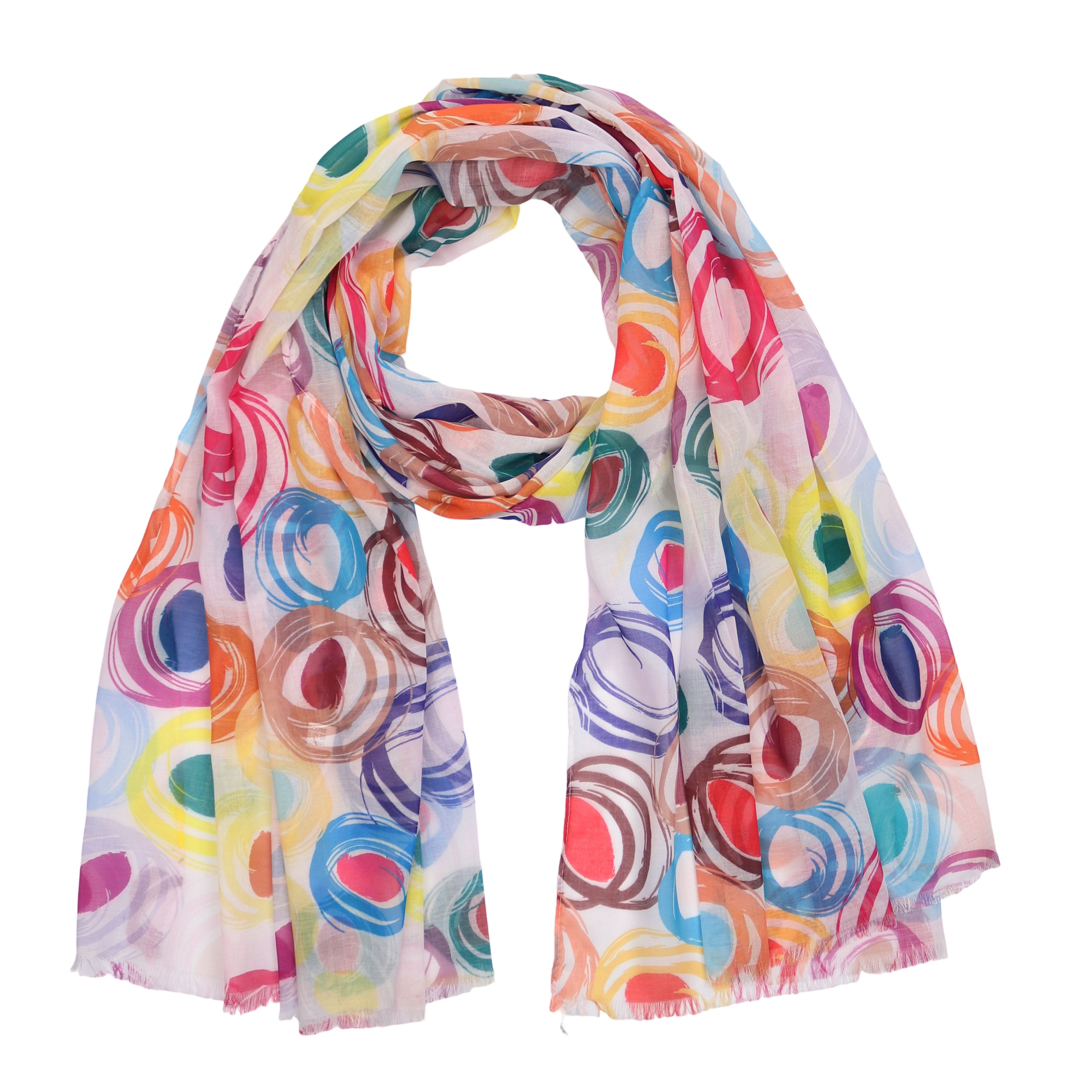 MIRROSI Modeschal Weicher & Leicht Großes Schal, ca.75x180cm, Bunt Print Kr günstig online kaufen