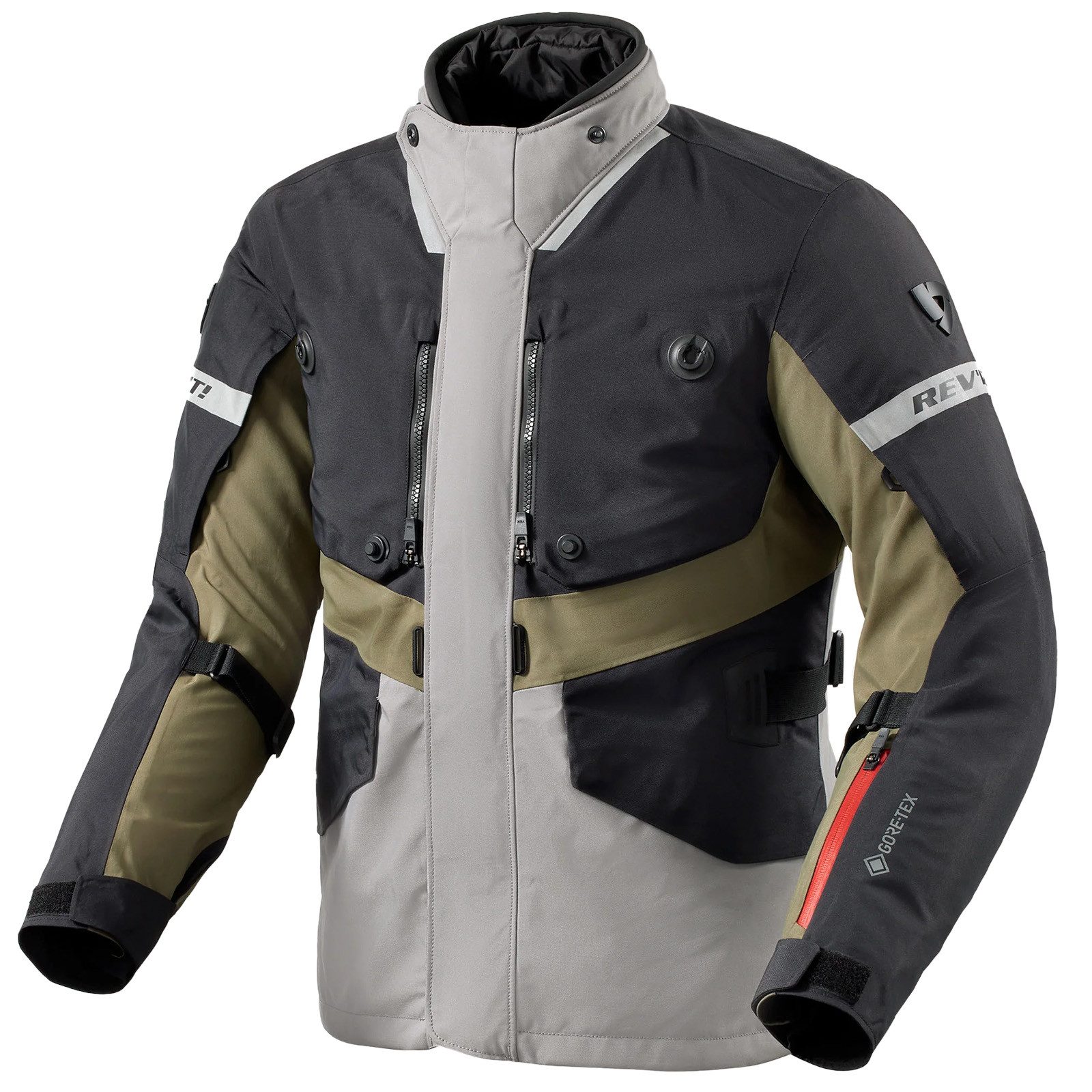 Motorradjacke Revit Neptune 3 GTX Tourenjacke Schwarz / Dunkelgruen