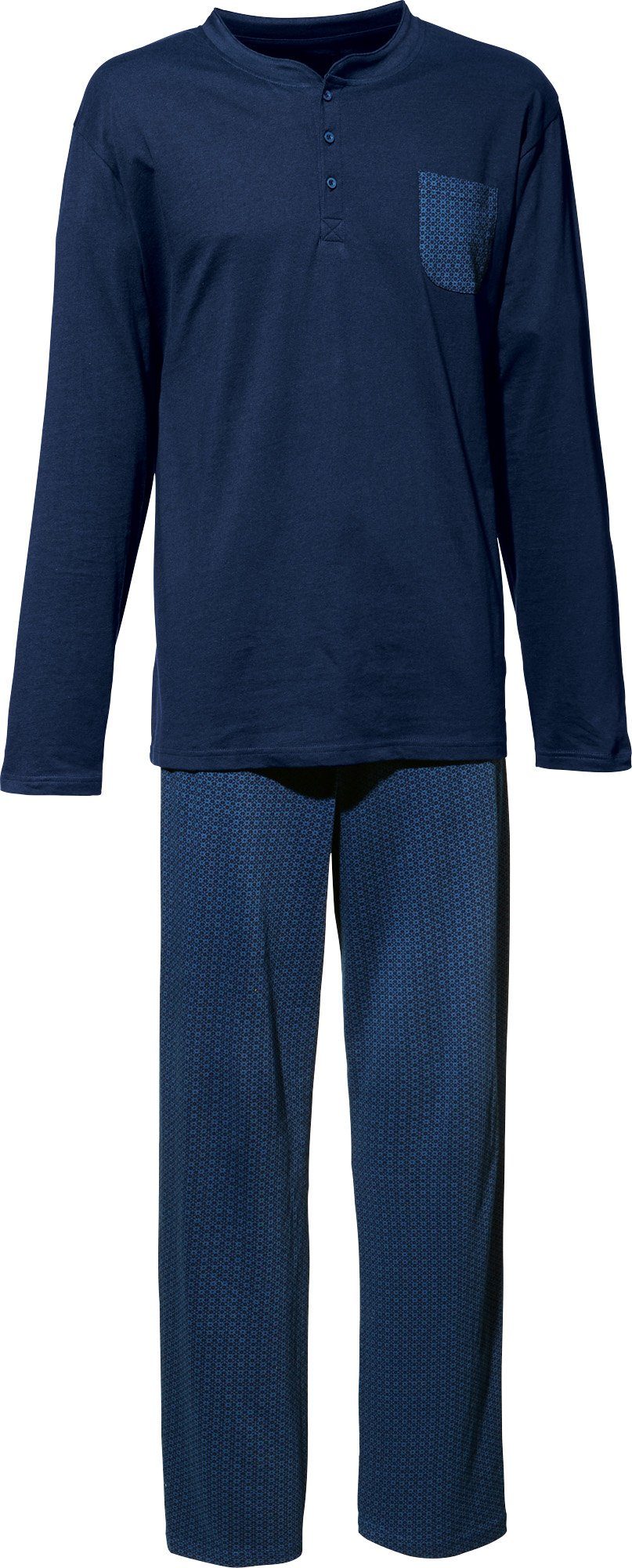 Erwin Müller Pyjama Herren-Schlafanzug Single-Jersey gemustert günstig online kaufen