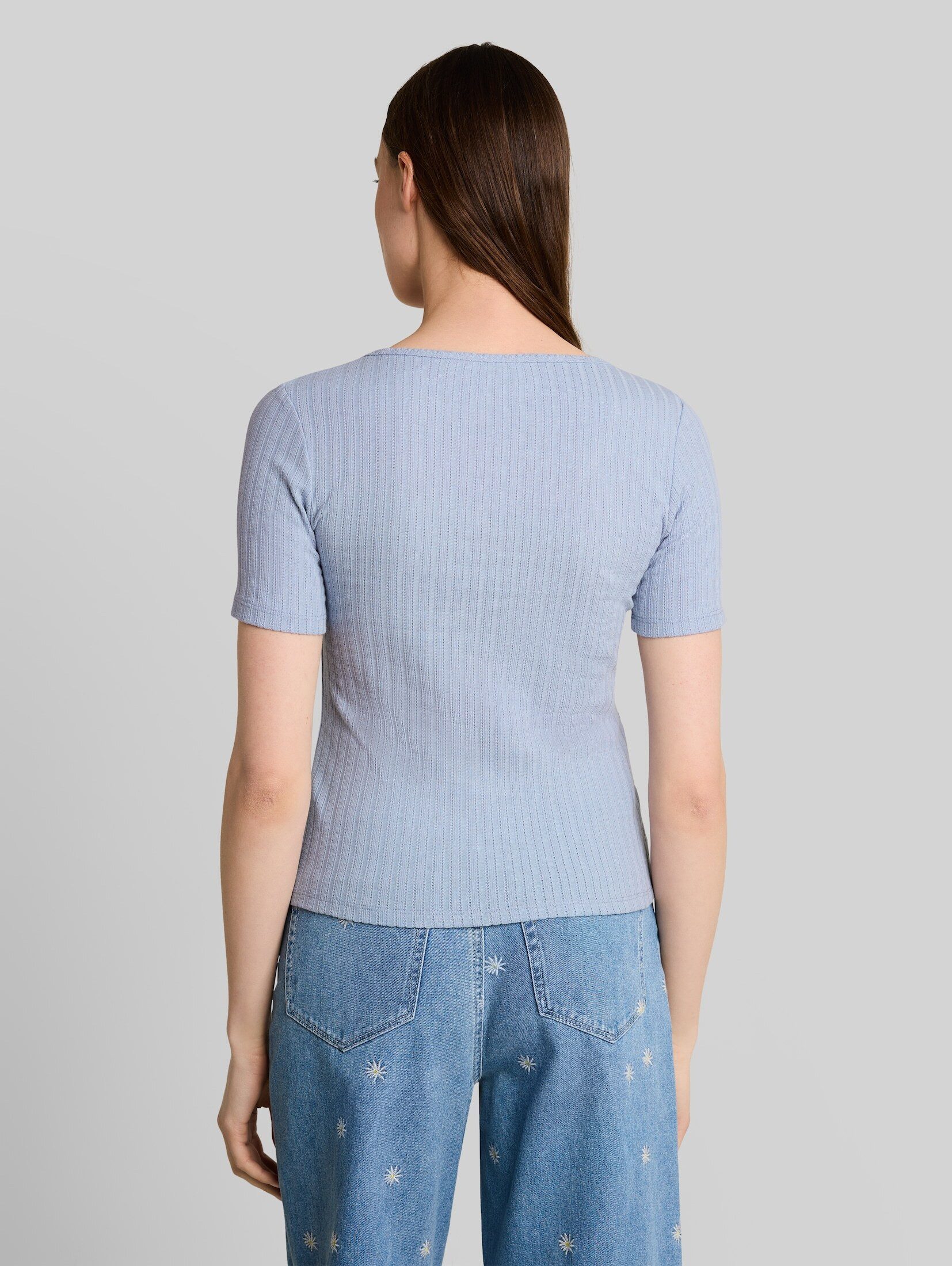 TOM TAILOR Denim T-Shirt T-Shirt Slim Fit Pointelle T-Shirt