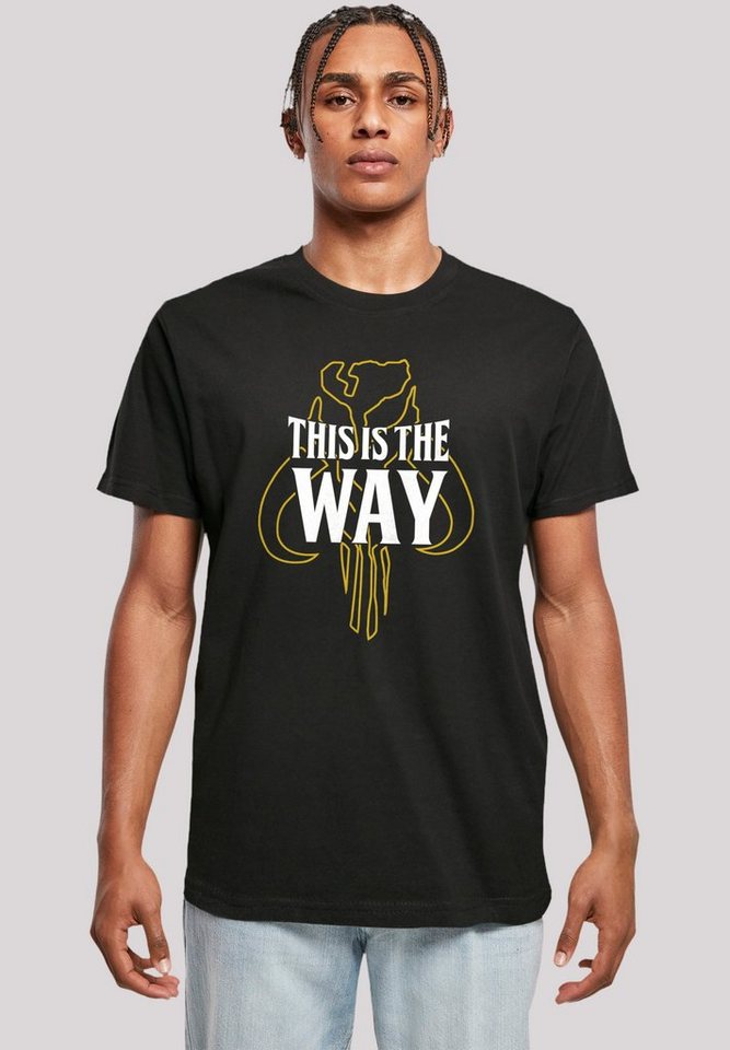 F4NT4STIC T-Shirt Star Wars The Mandalorian The Way Premium Qualität,  Rippbündchen am Hals und Doppelnähte am Saum