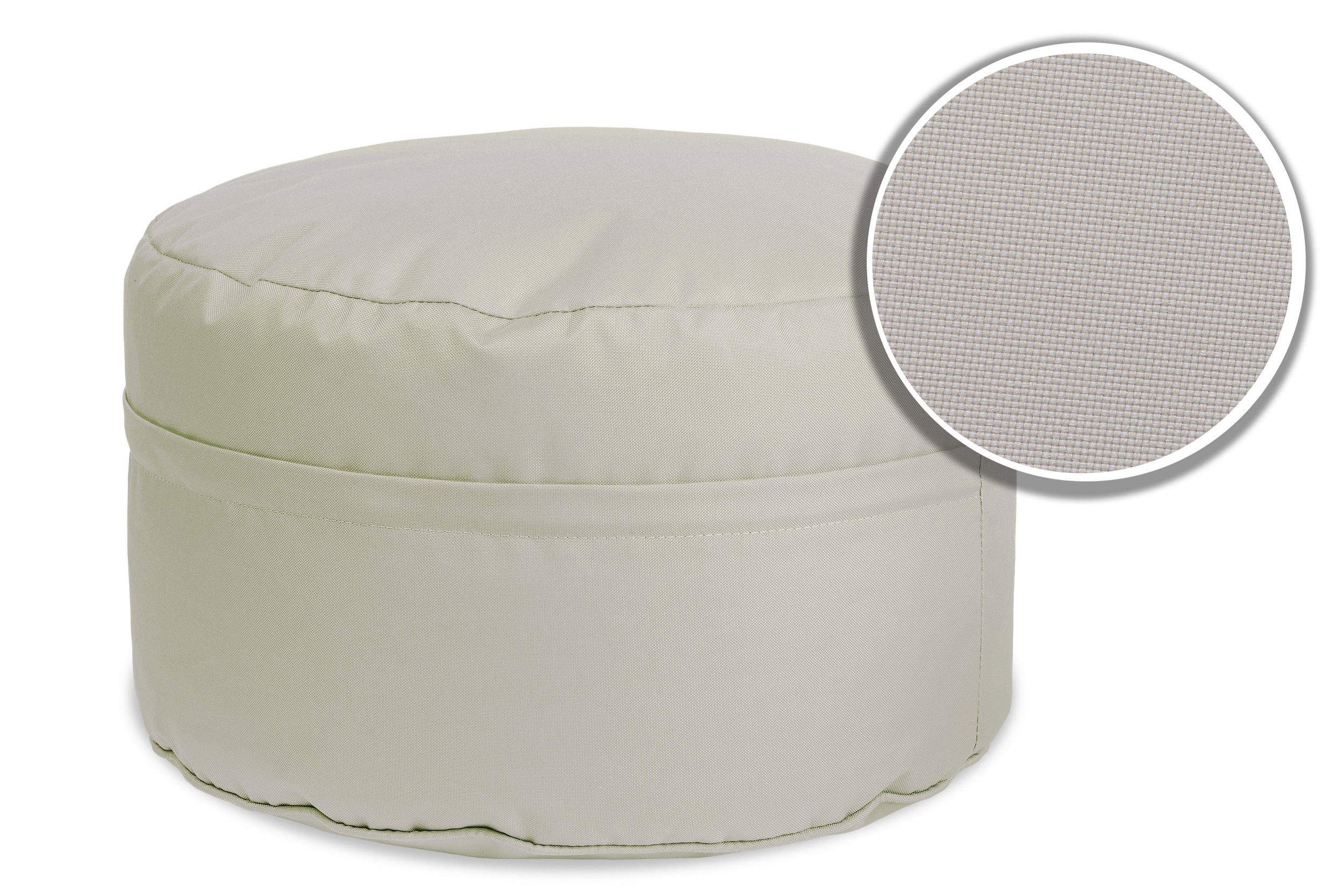 sunnypillow Sitzsack Runder Sitzpouf abnehmbarem Bezug, - 45 25 Sitzsack rund cm grau Hocker x mit