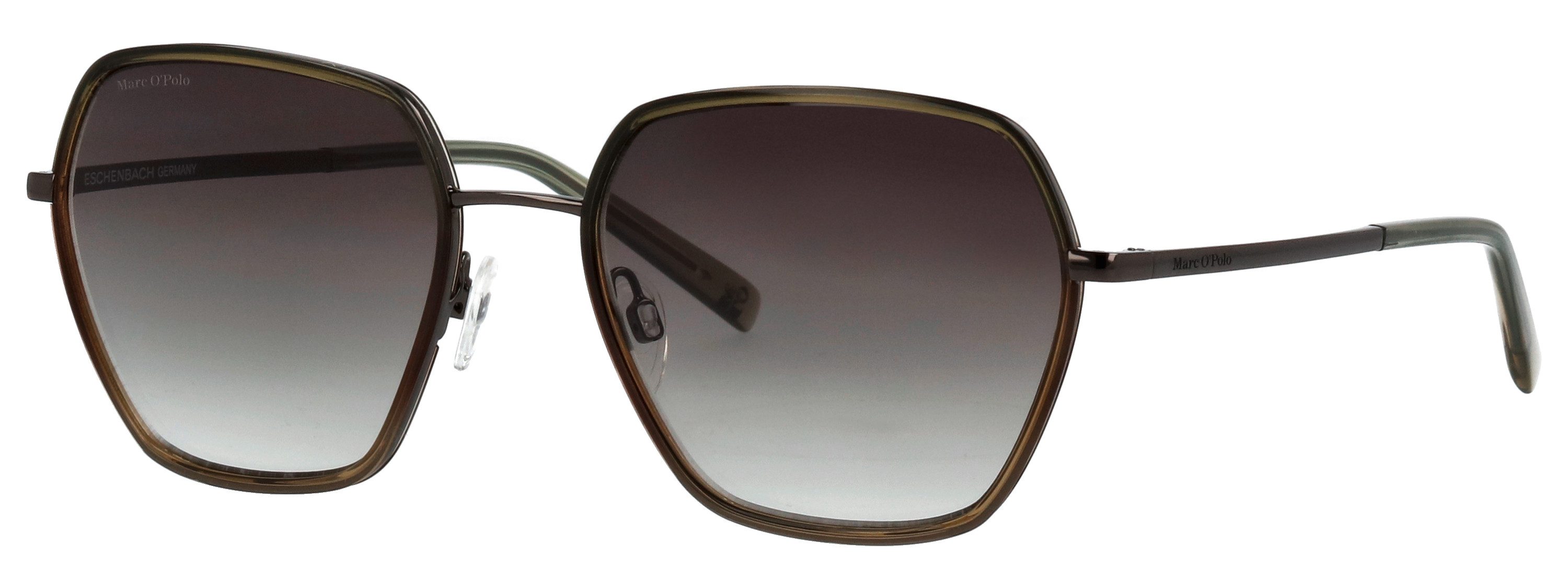 Marc O'Polo Sonnenbrille Modell 505122 Form Hexagon, Logoschriftzug auf Bügel, Metallfassung