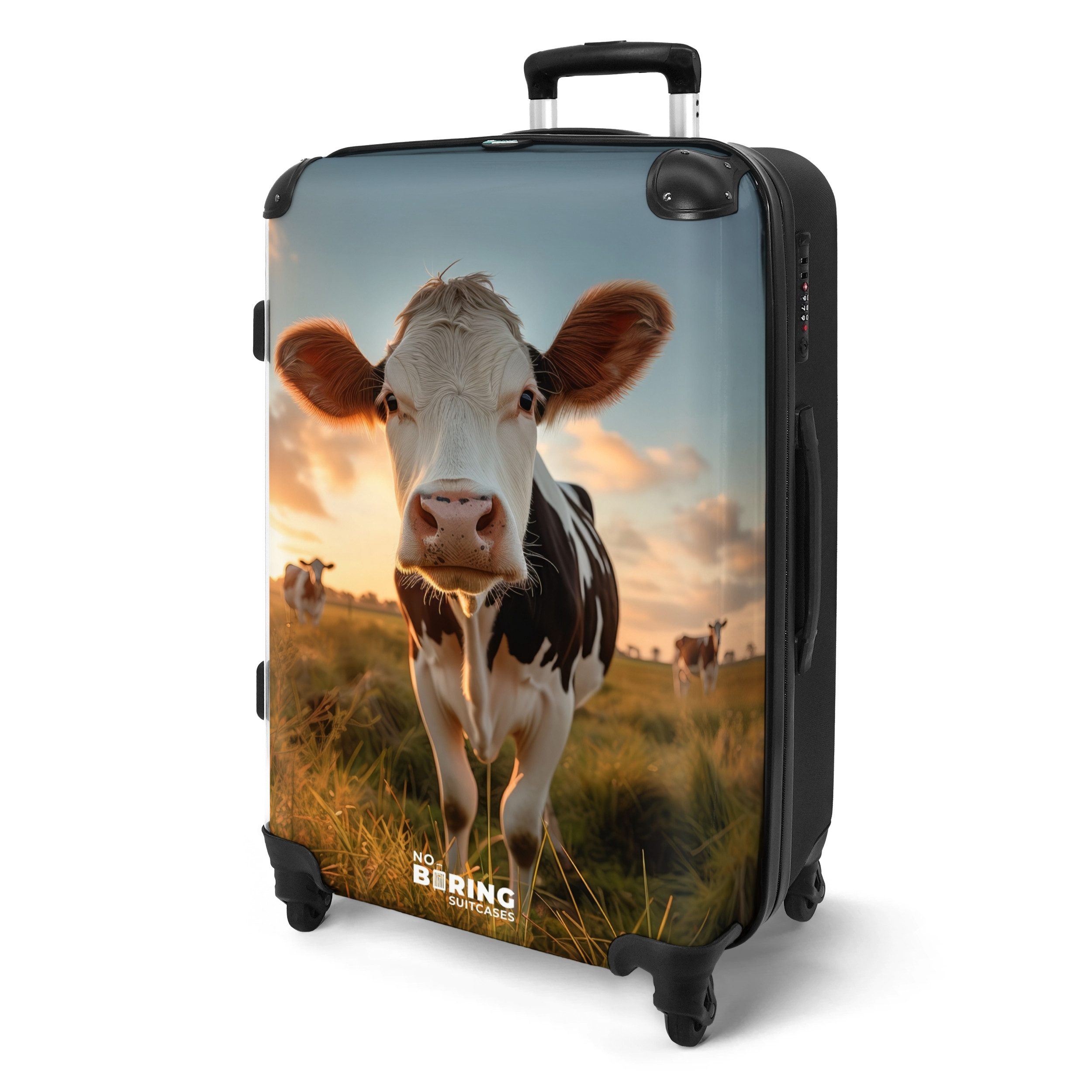 NoBoringSuitcases.com© Hartschalen-Trolley Kühe auf der Weide günstig online kaufen