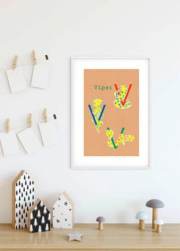 (1 V, Kinderzimmer, Animal St), Wohnzimmer Buchstaben ABC Poster Schlafzimmer, Komar