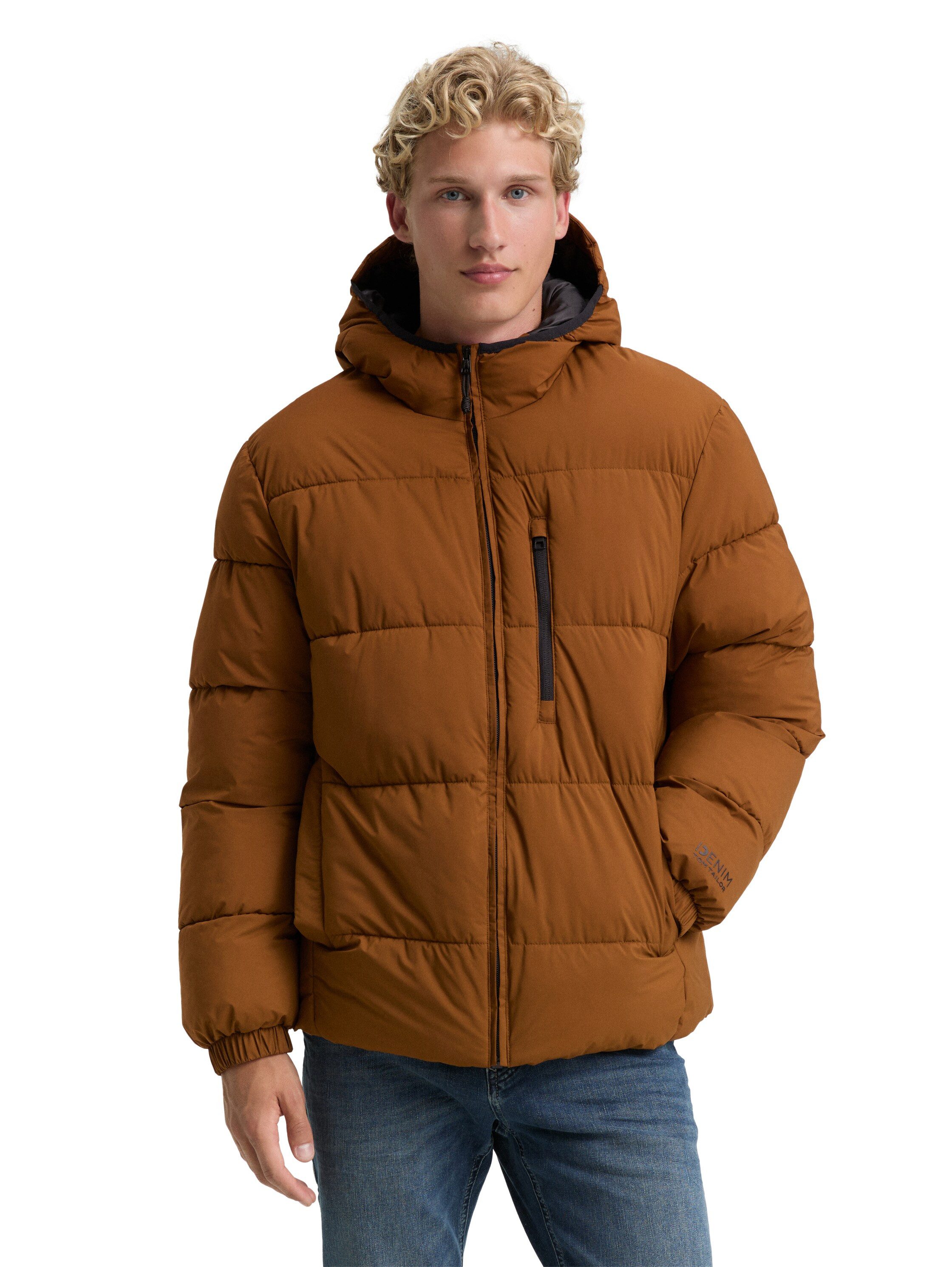 TOM TAILOR Denim Steppjacke mit Kapuze günstig online kaufen