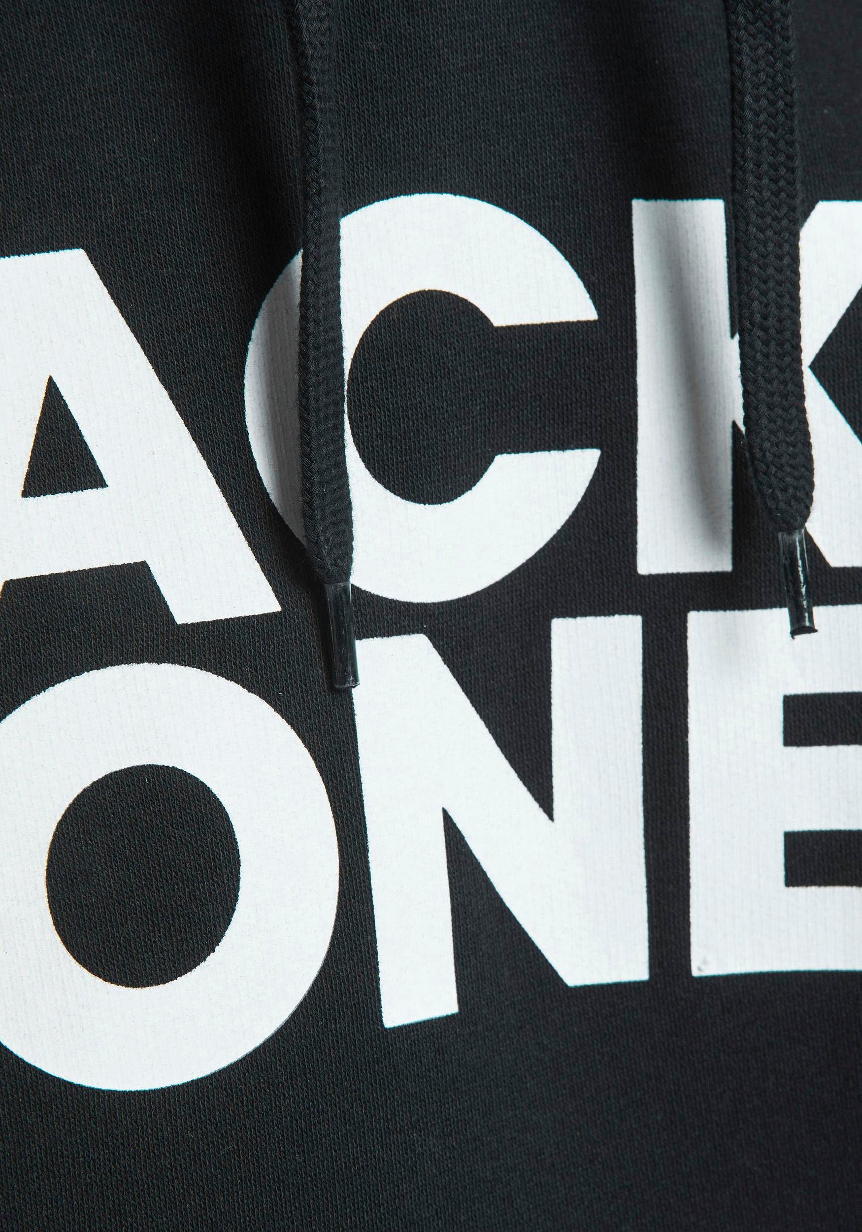 Jack & Jones Kapuzensweatshirt CORP HOOD navy (Packung, 2-tlg., 2er-Pack) LOGO SWEAT schwarz