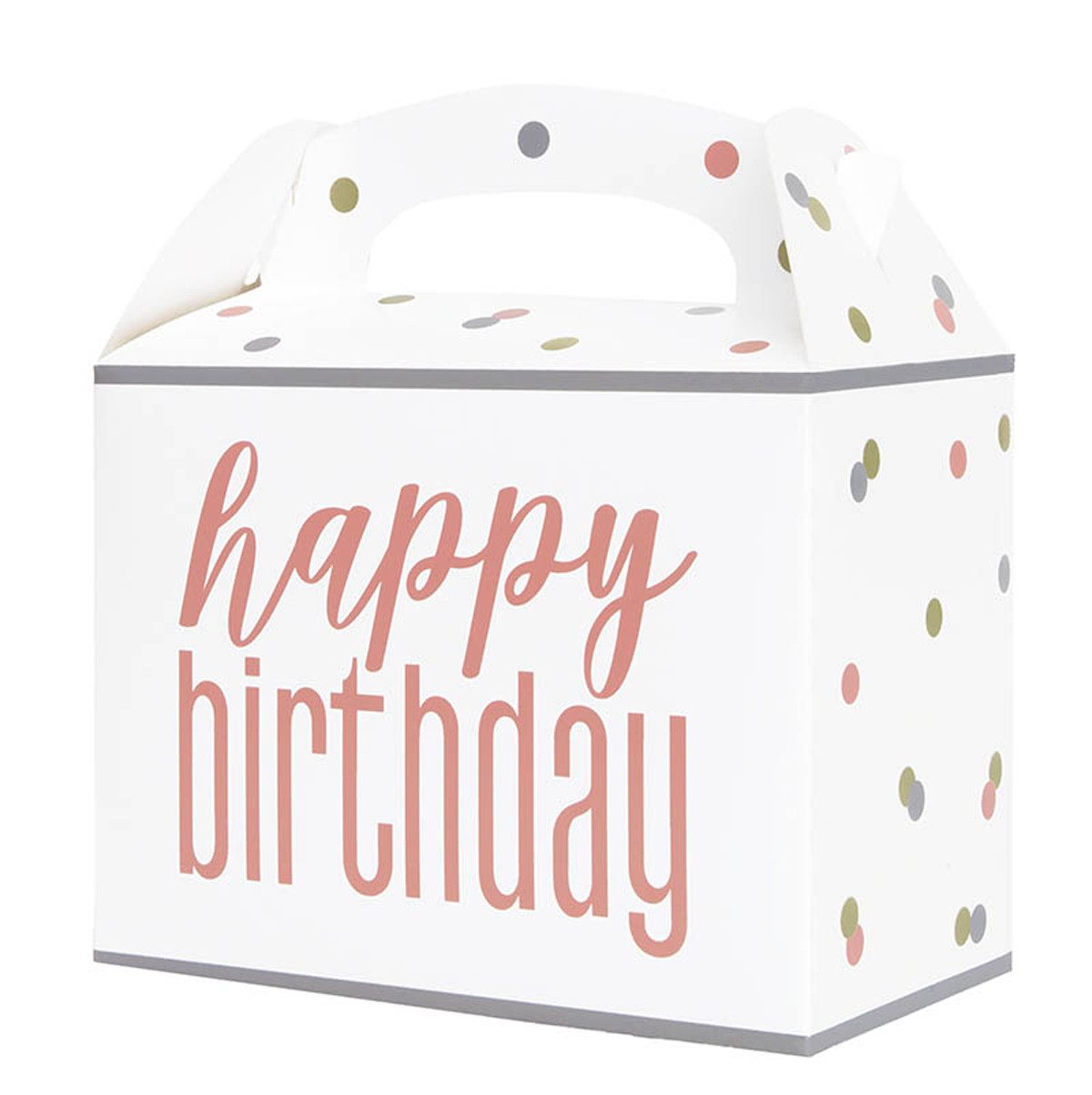 Hängedekoration Partybox Happy Birthday Glitz 6Stk. Rosegold